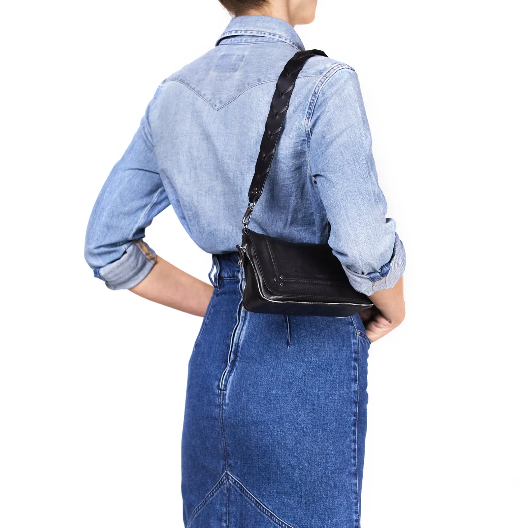 Jérôme Dreyfuss Anse Tressée NoirSilverCowskin Best