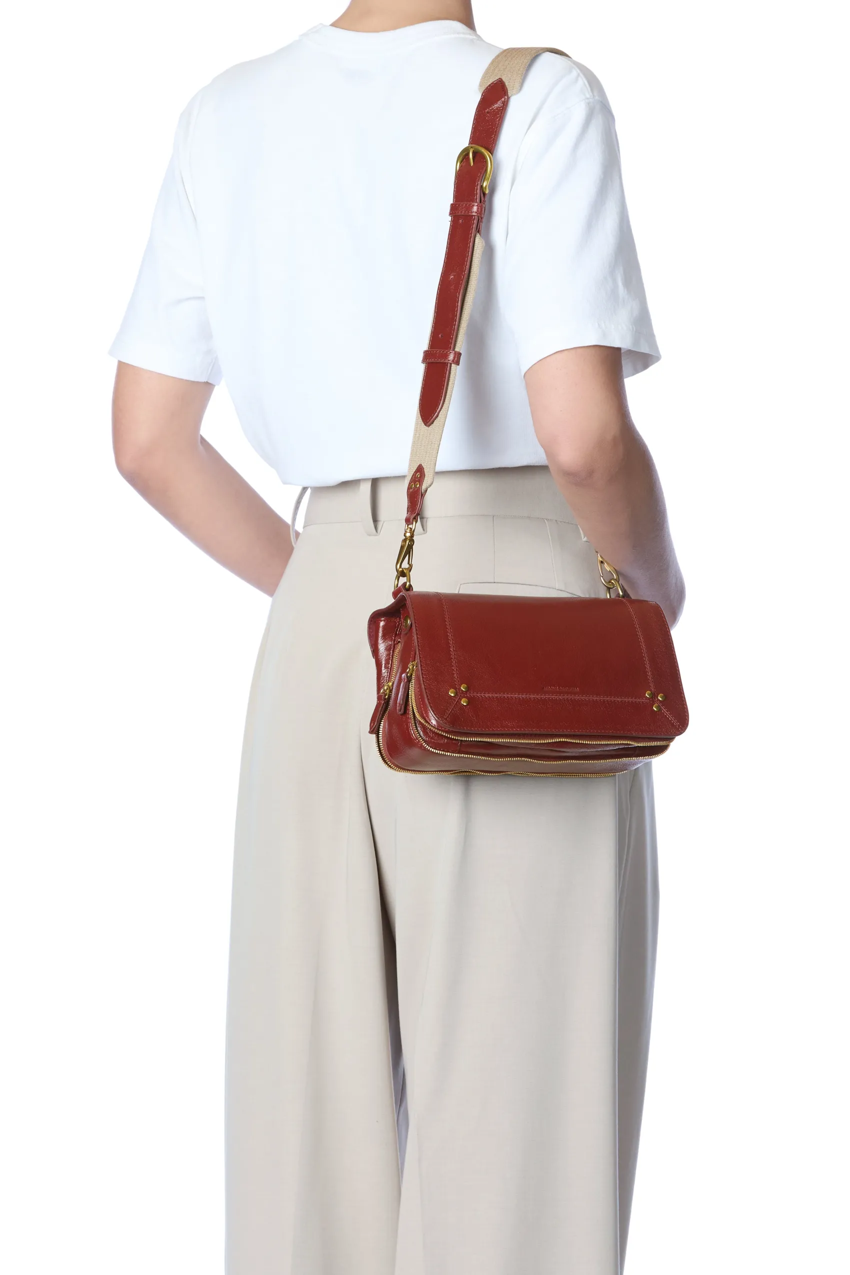 Jérôme Dreyfuss Bandoulière Sangle Large AcajouBuffaloskin Fashion