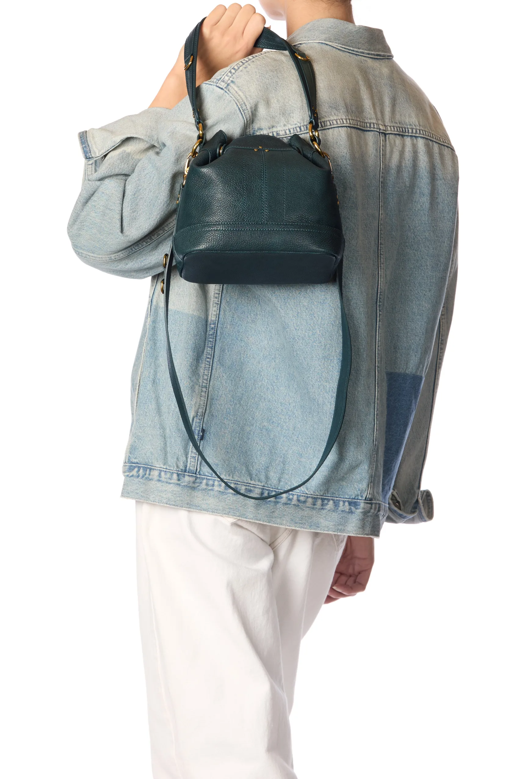 Jérôme Dreyfuss Ben S PetrolGoatskin Fashion