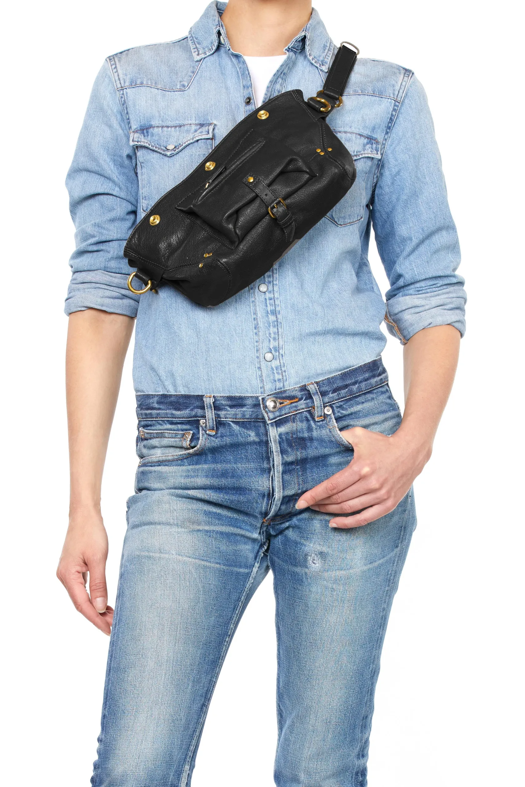 Jérôme Dreyfuss Billy Banane NoirBrassBuffaloskin Shop