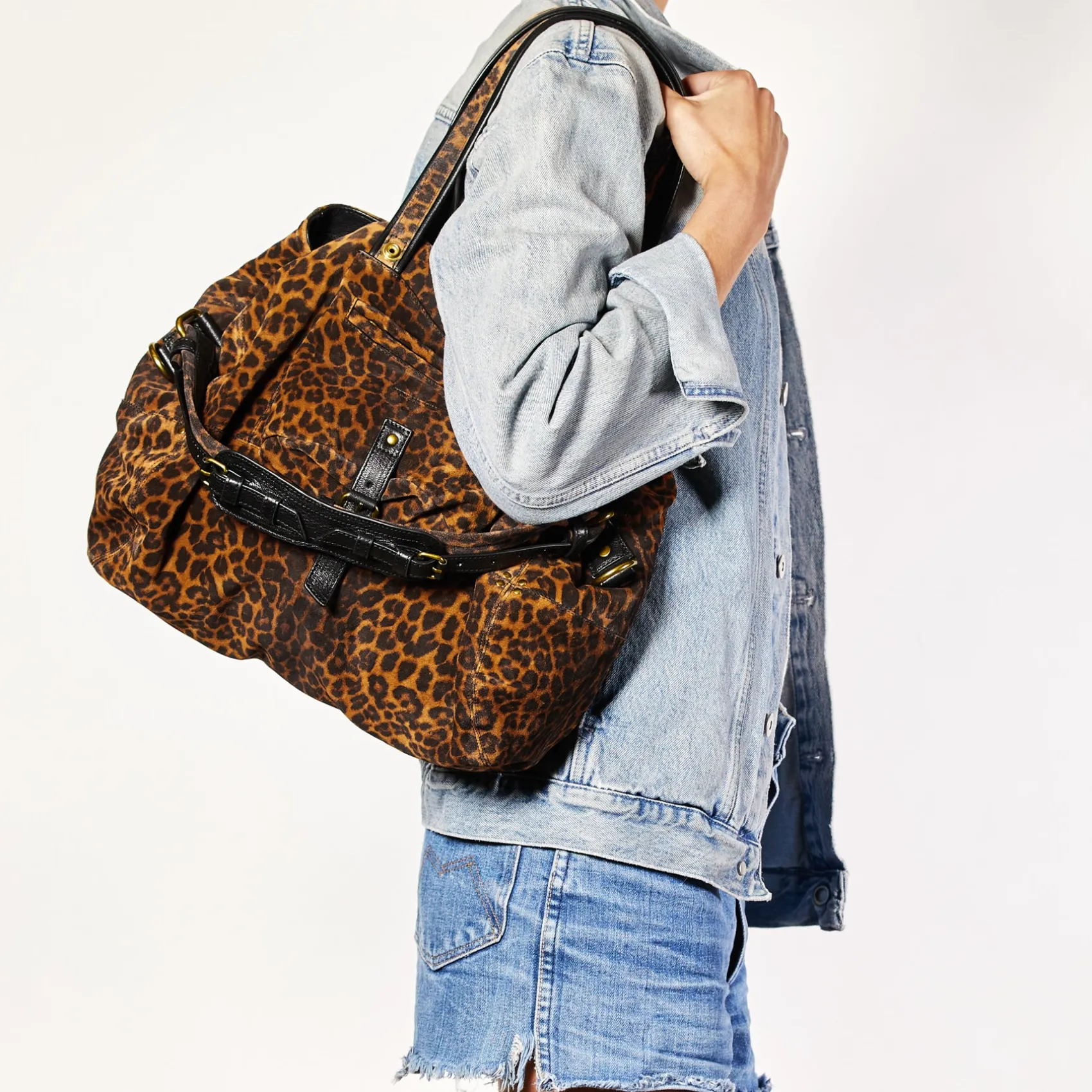 Jérôme Dreyfuss Billy M LéopardchamoisSplitSuede Outlet