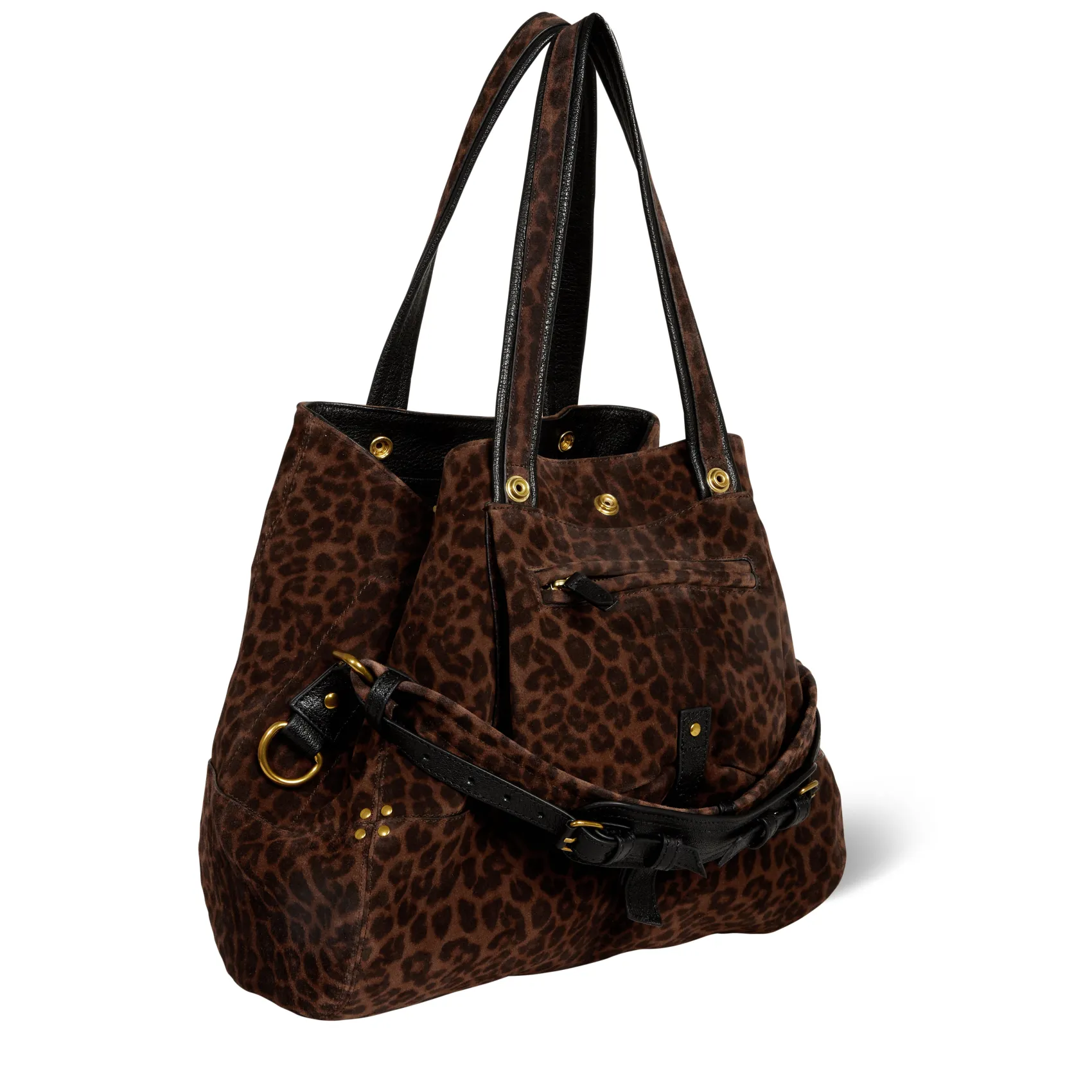 Jérôme Dreyfuss Billy M ImpriméLéopardNaturelSplitSuede Cheap