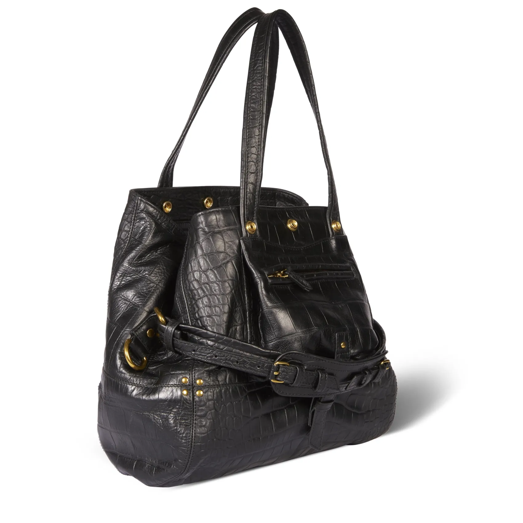 Jérôme Dreyfuss Billy M CrocoNoirCowskin Cheap