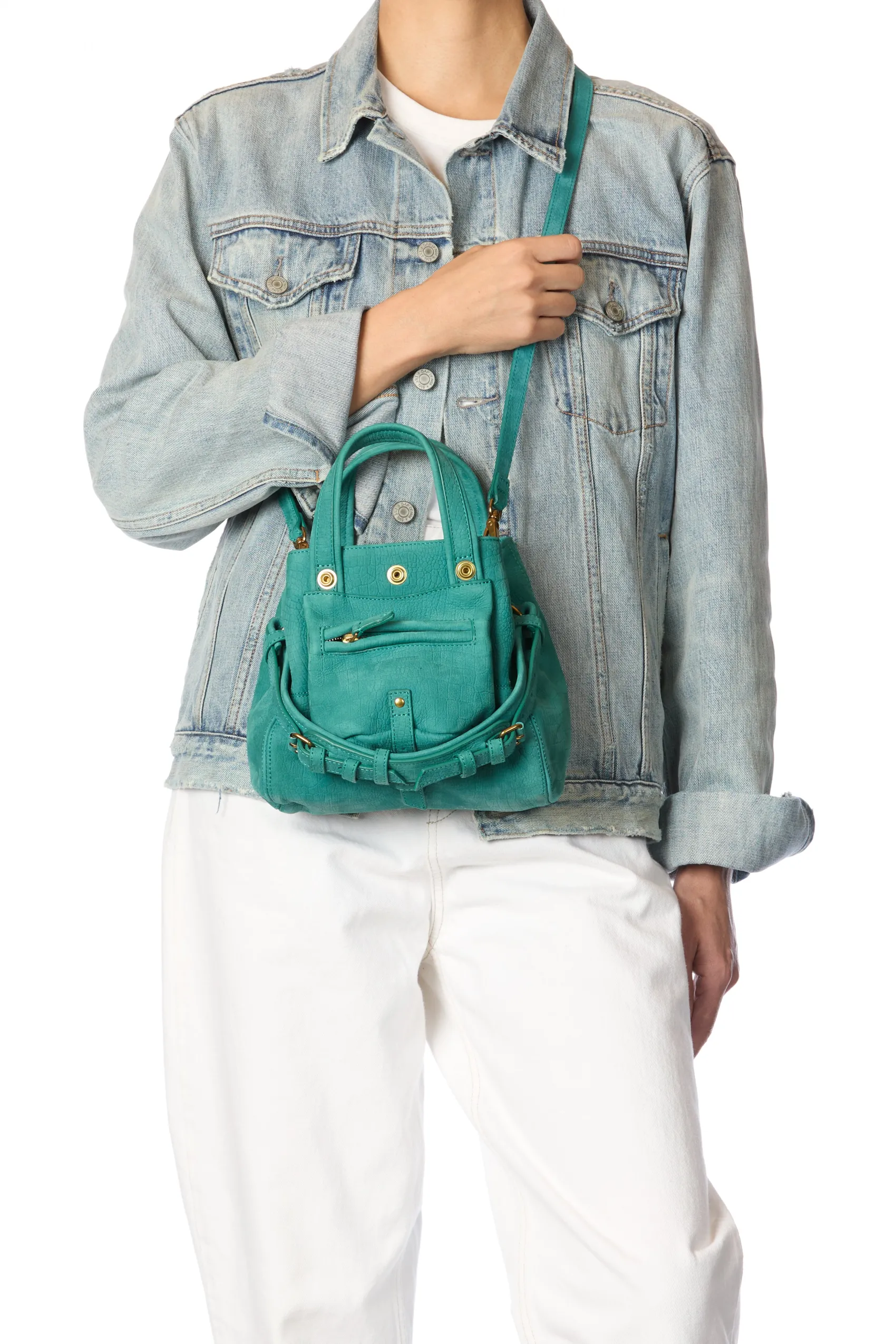 Jérôme Dreyfuss Billy Nano ImpriméCrocoAgavetaurillon Sale