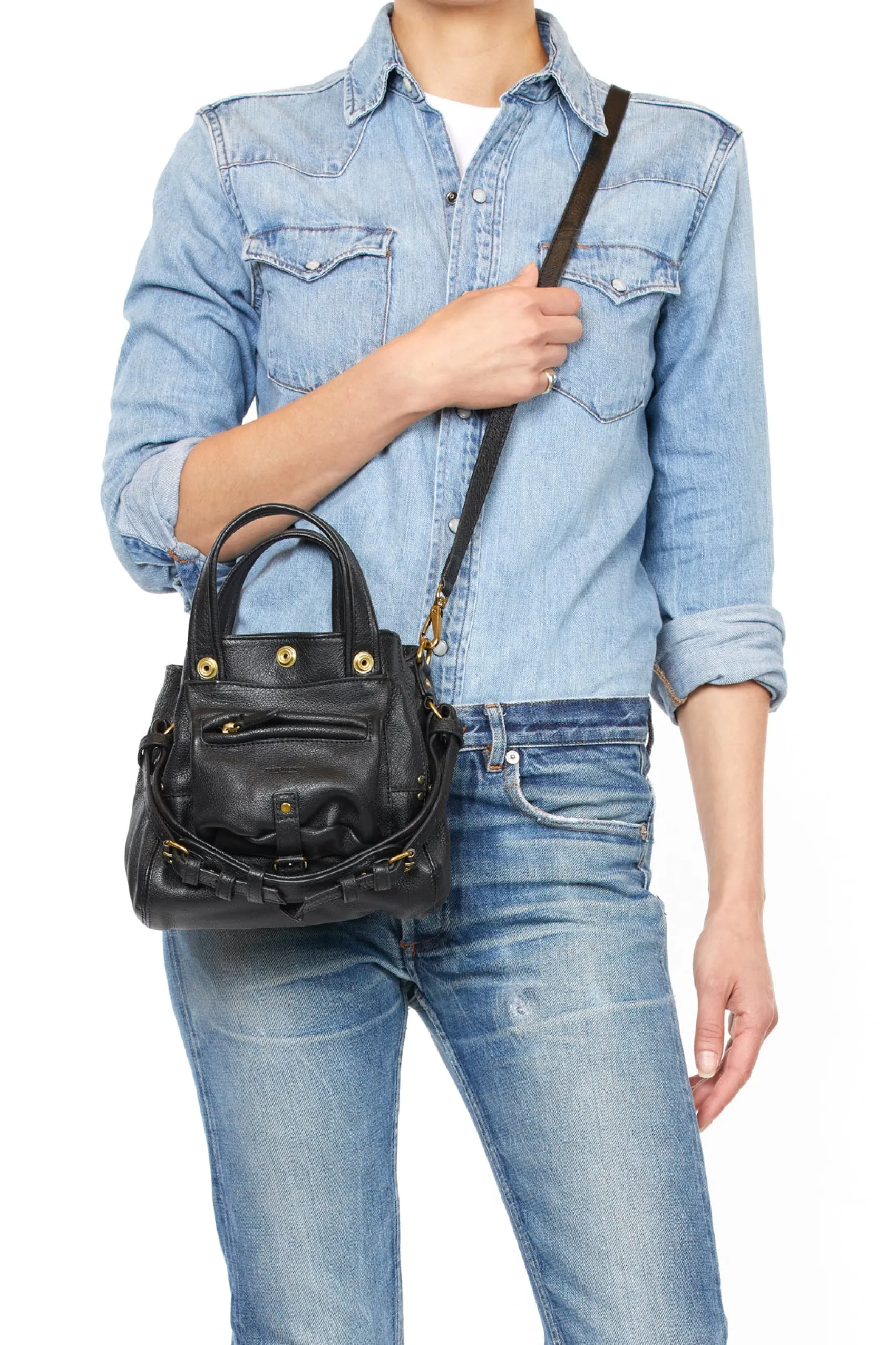 Jérôme Dreyfuss Billy Nano NoirBrassBuffaloskin Store