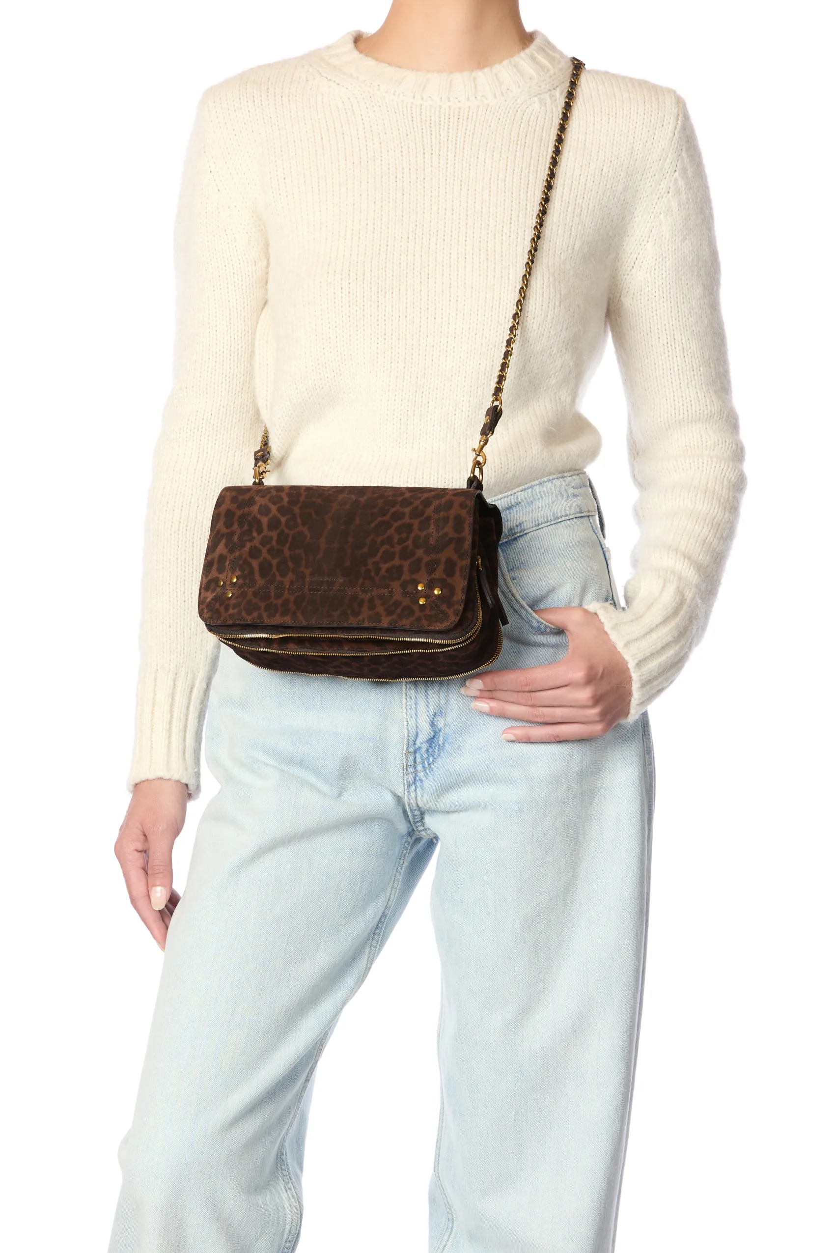 Jérôme Dreyfuss Bobi ImpriméLéopardNaturelSplitSuede Outlet