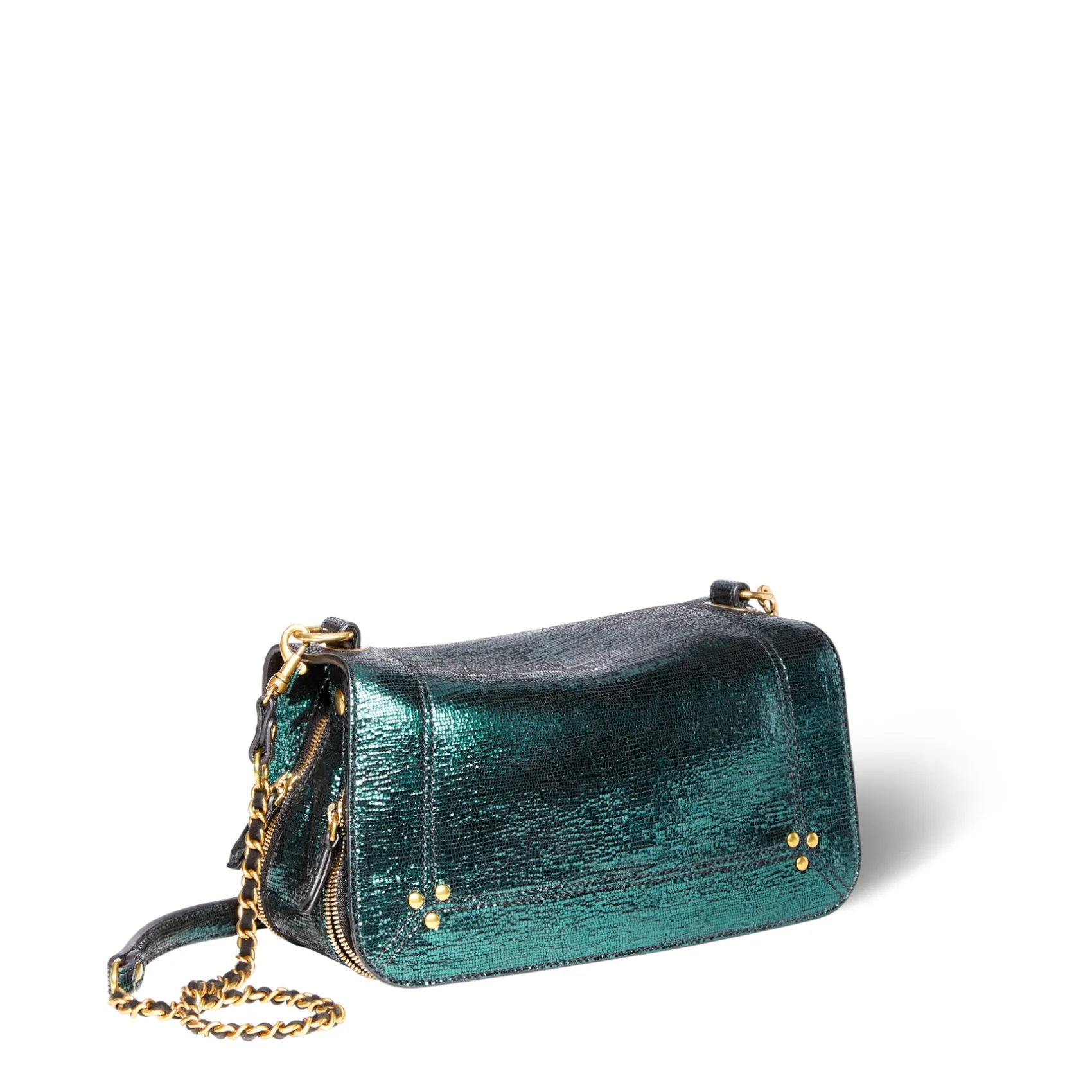 Jérôme Dreyfuss Bobi LaméVertGoatskin Discount