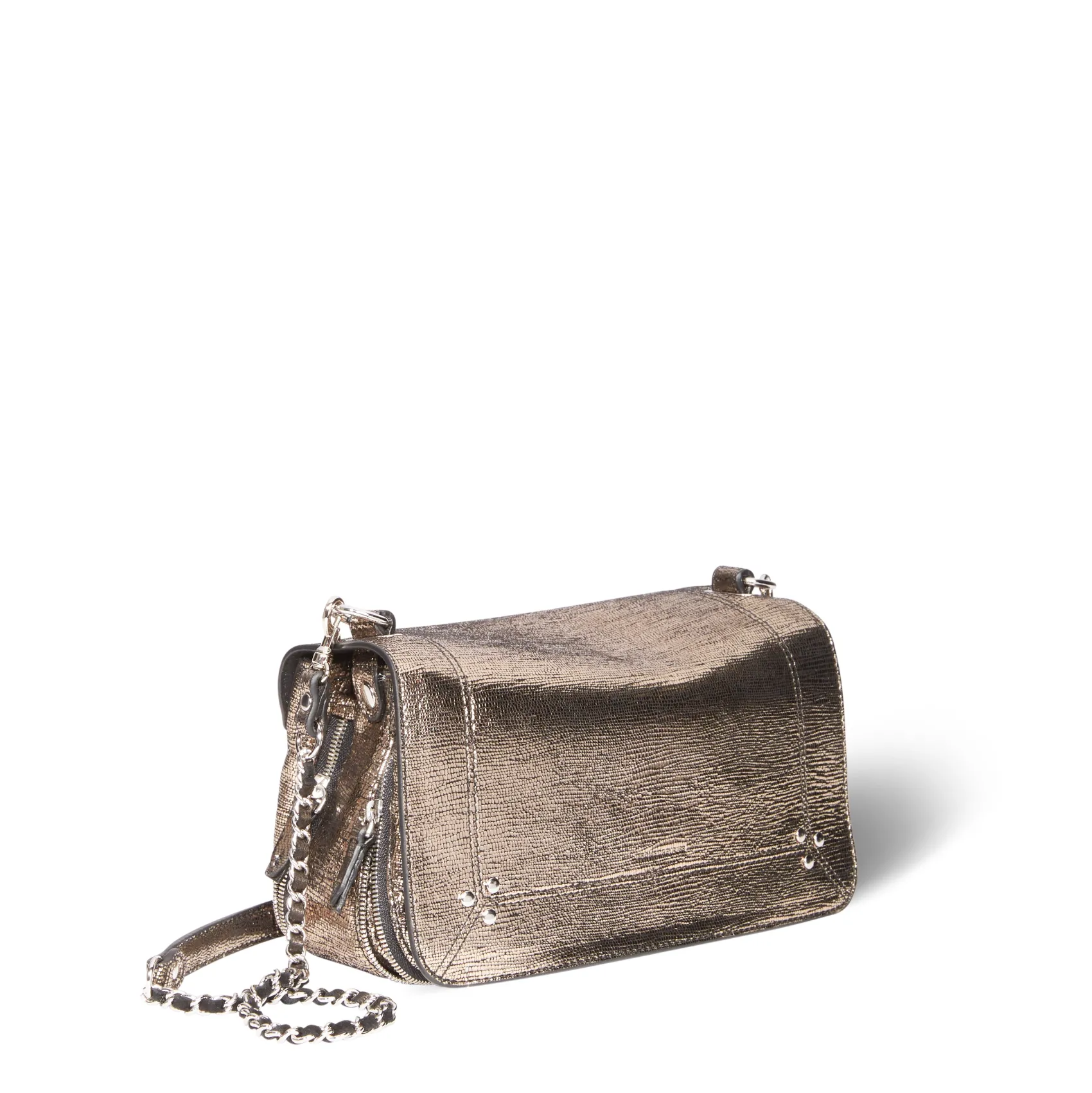 Jérôme Dreyfuss Bobi LaméChampagneGoatskin Discount