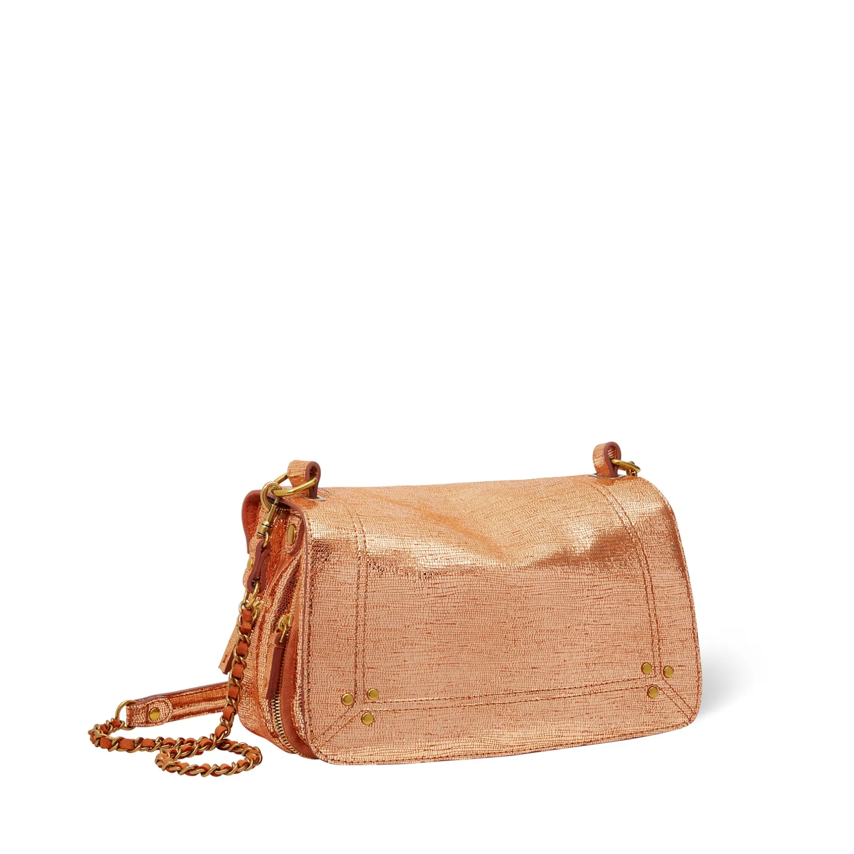 Jérôme Dreyfuss Bobi LaméRoseGoldGoatskin Flash Sale