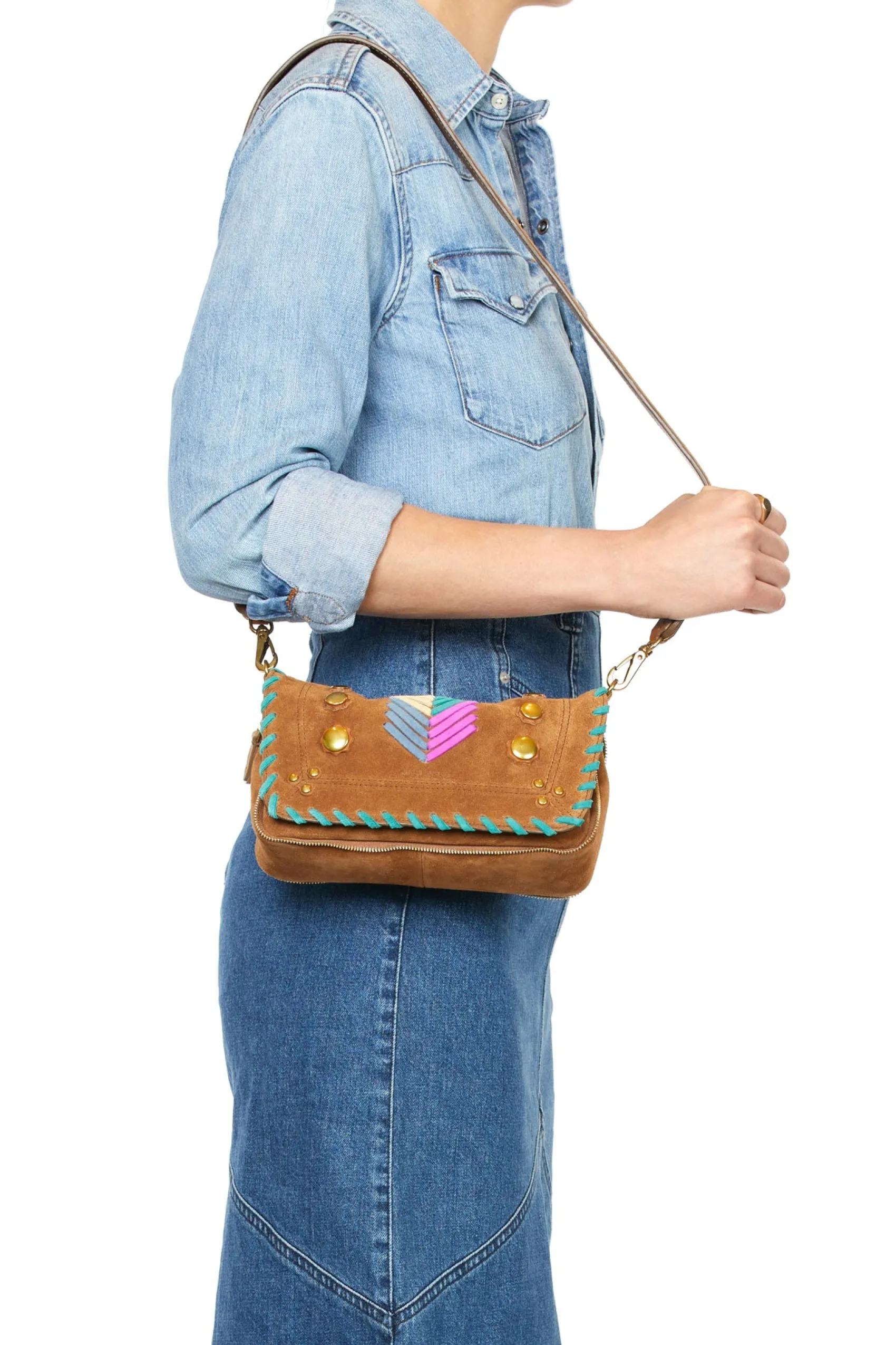 Jérôme Dreyfuss Bobi S GauchoTabacSplitSuede New