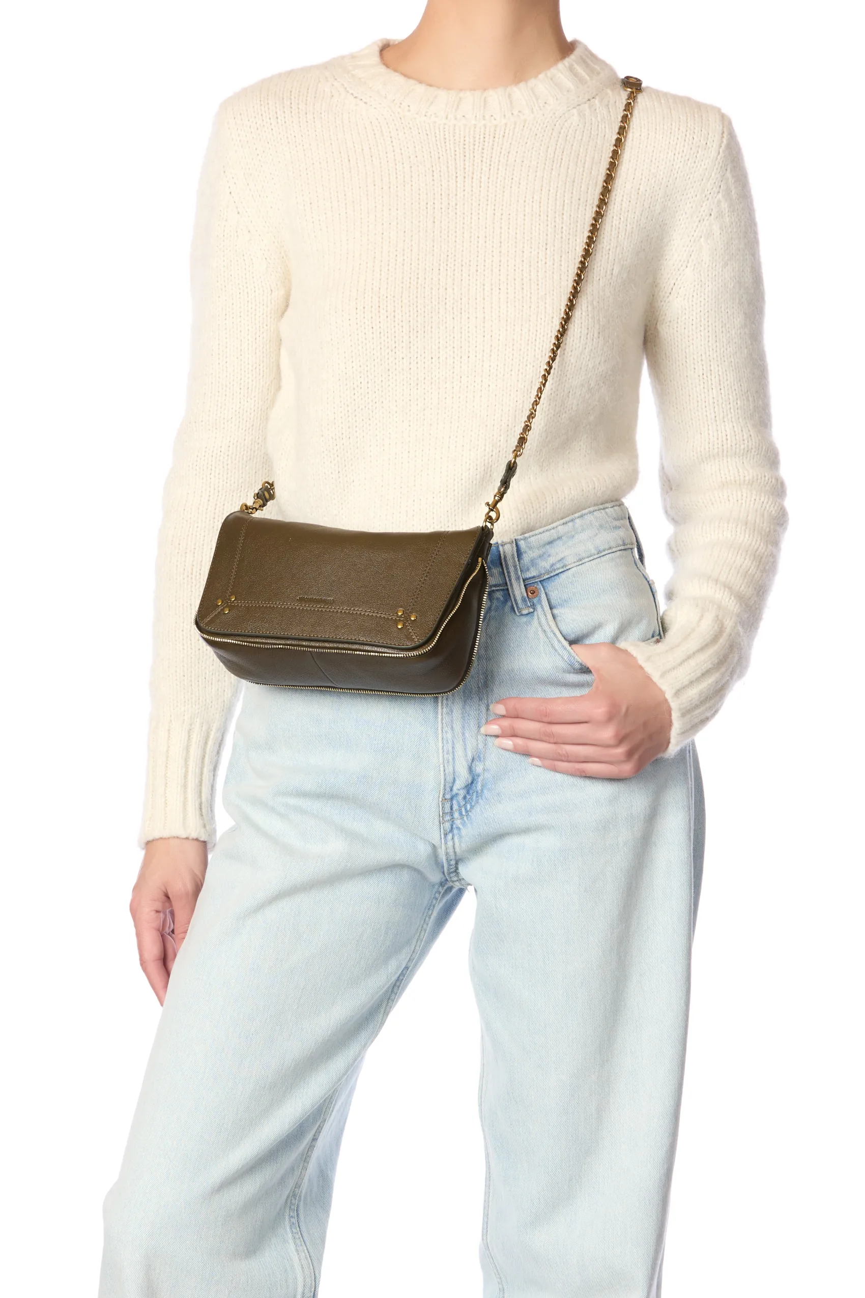 Jérôme Dreyfuss Bobi S KakiBuffaloskin Discount