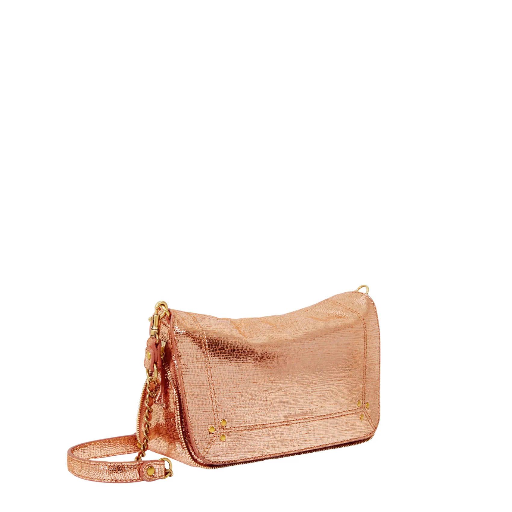 Jérôme Dreyfuss Bobi S LaméRoseGoldGoatskin New