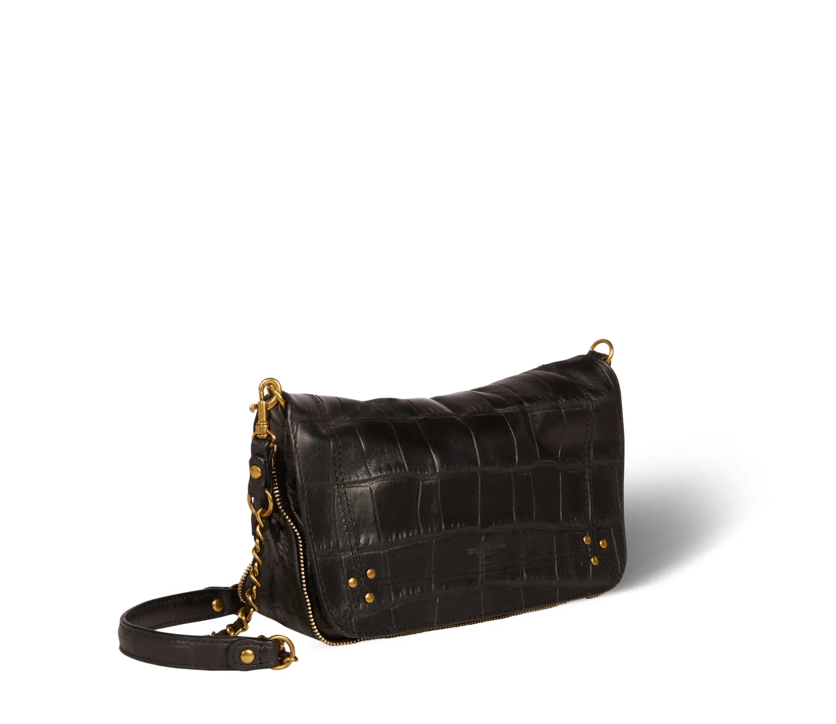 Jérôme Dreyfuss Bobi S ImpriméCrocoNoirCowskin Outlet