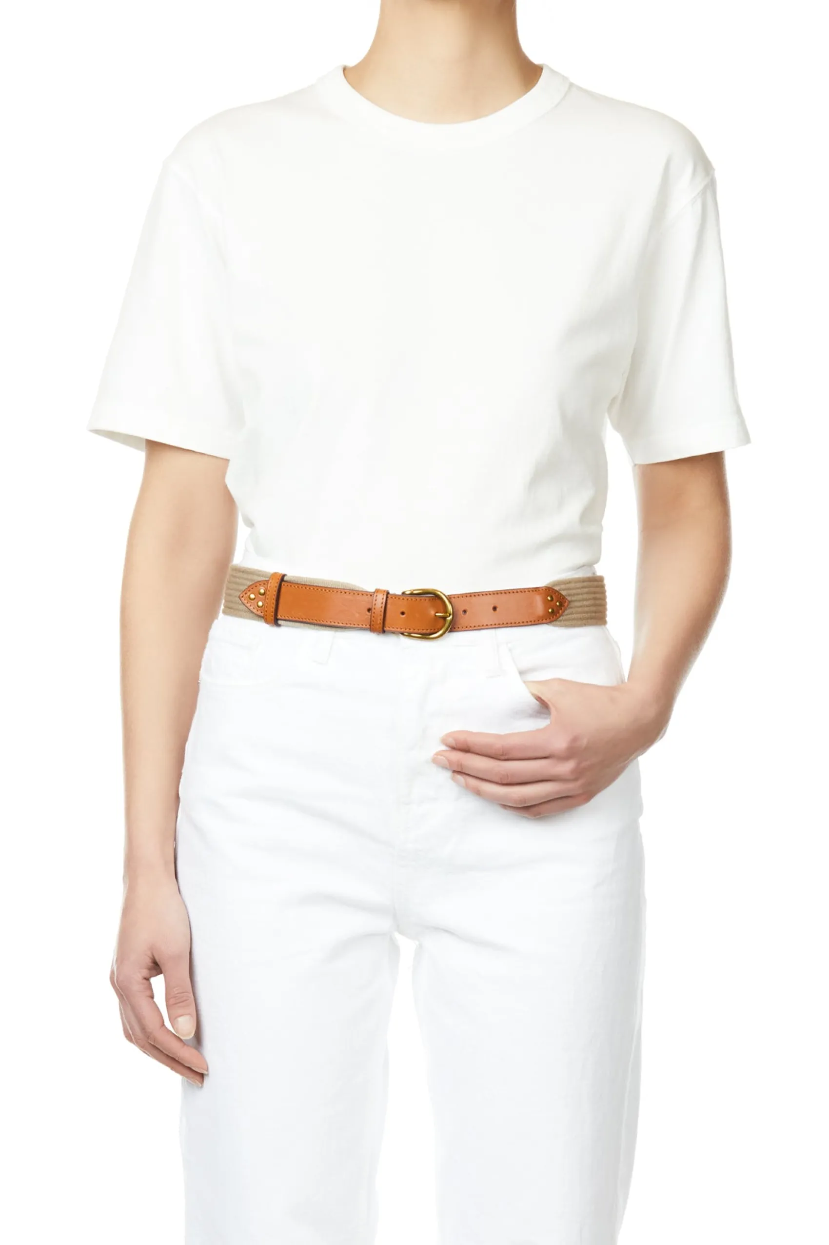 Jérôme Dreyfuss Ceinture sangle large ChêneCowskin Best