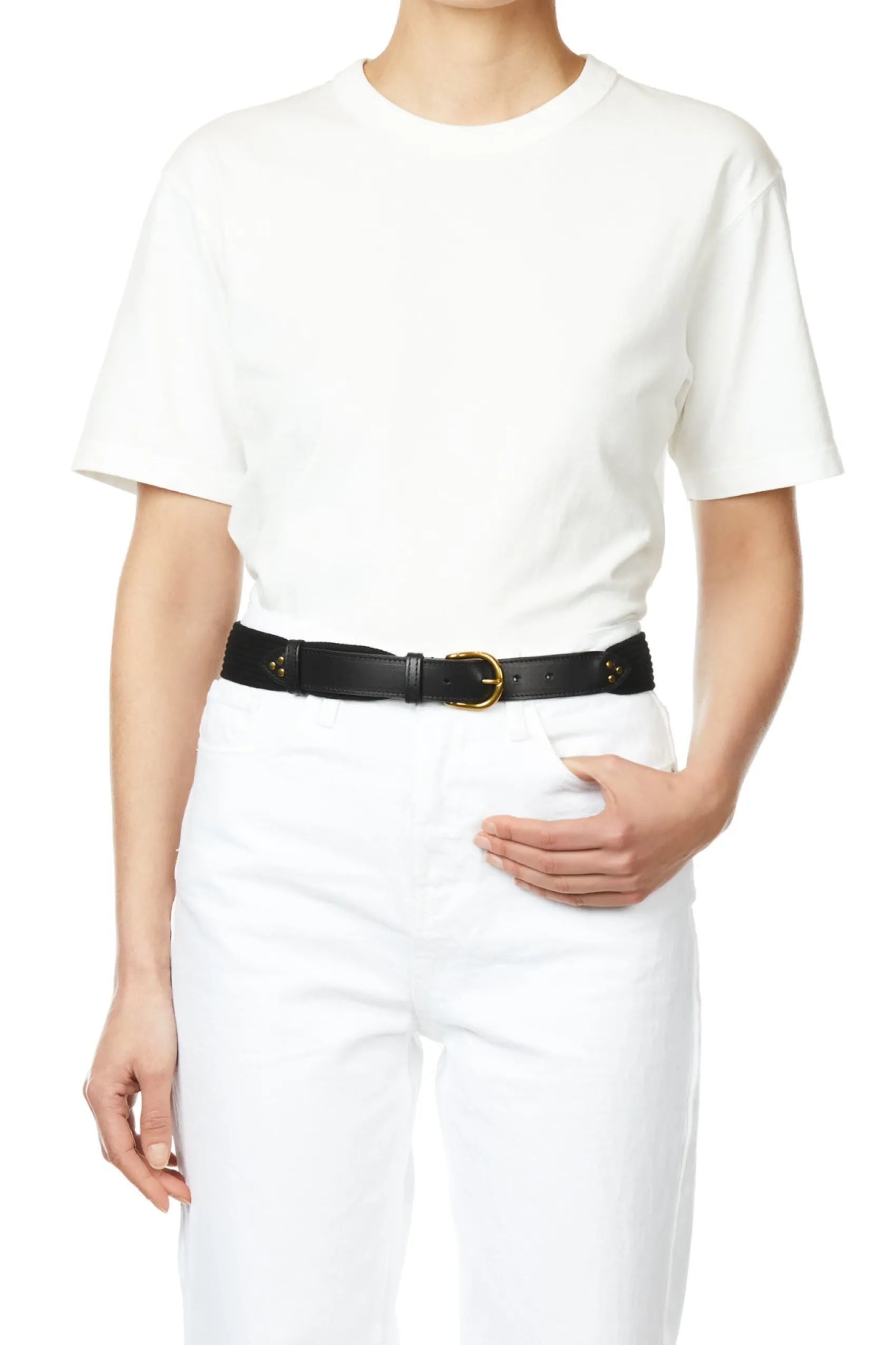 Jérôme Dreyfuss Ceinture sangle large NoirBrassCowskin Shop