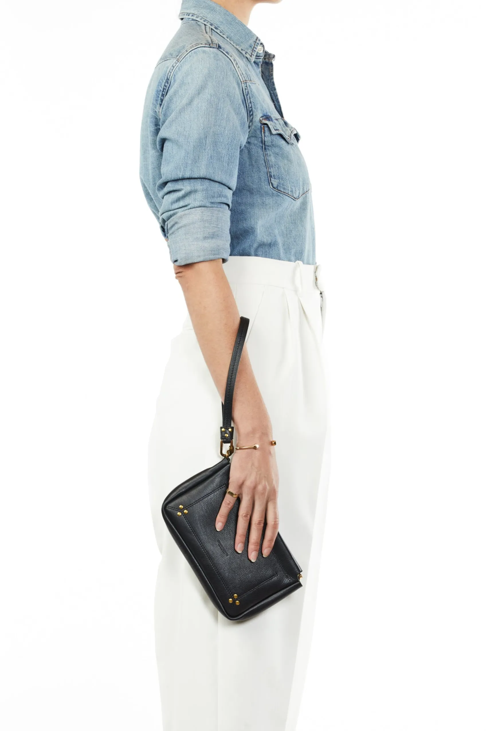 Jérôme Dreyfuss Clap M NoirBrassCalfskin Discount