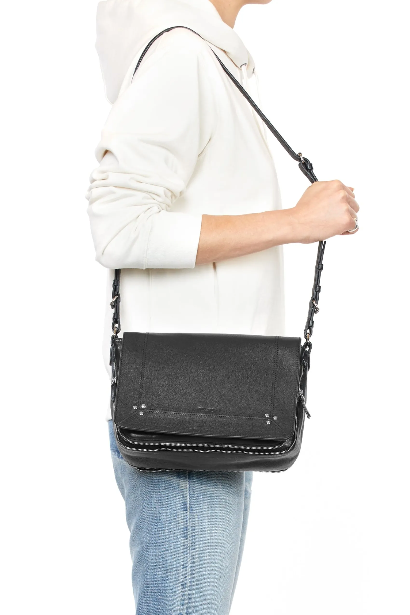 Jérôme Dreyfuss Igor NoirSilverBuffaloskin Sale