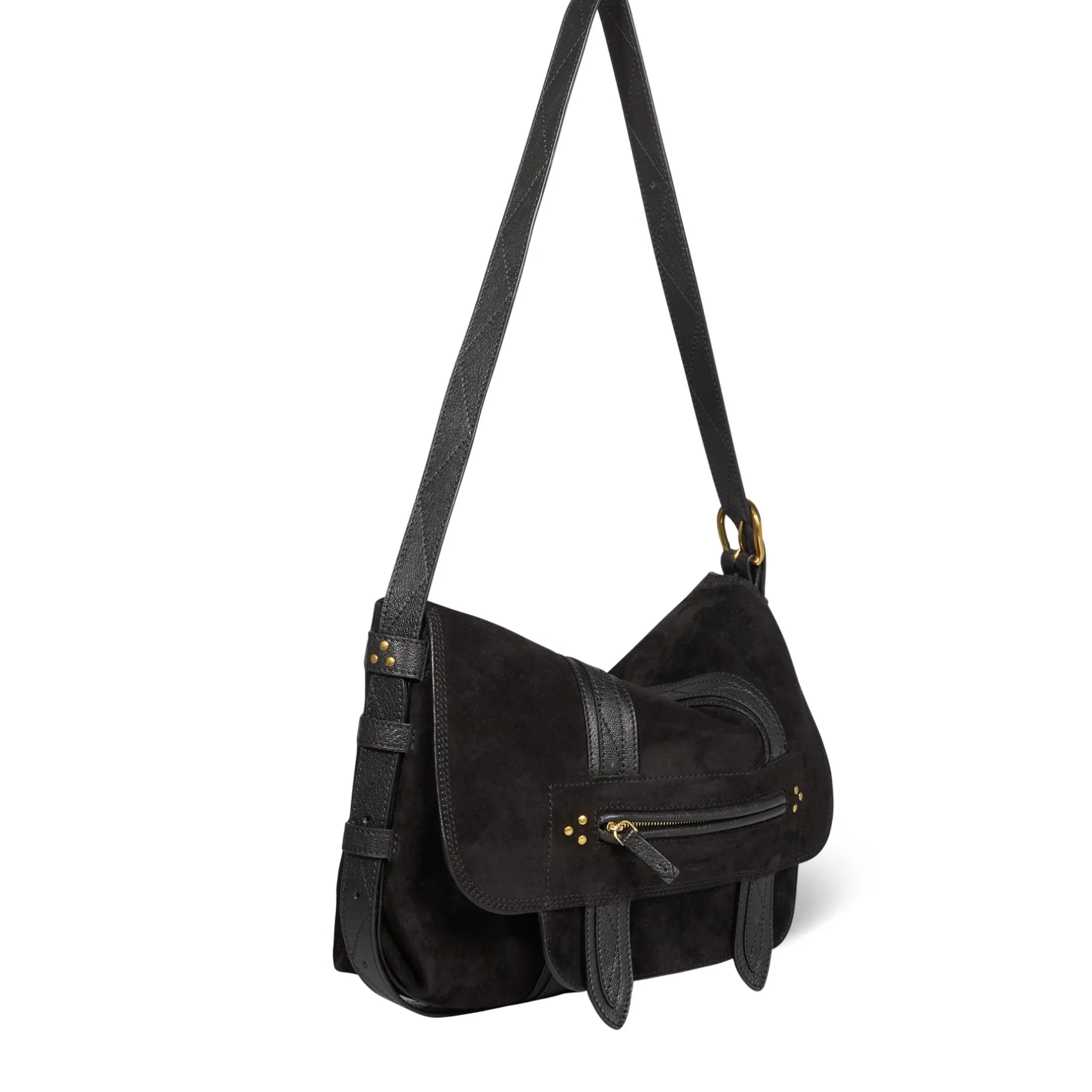 Jérôme Dreyfuss Joe M NoirSplitSuede Discount