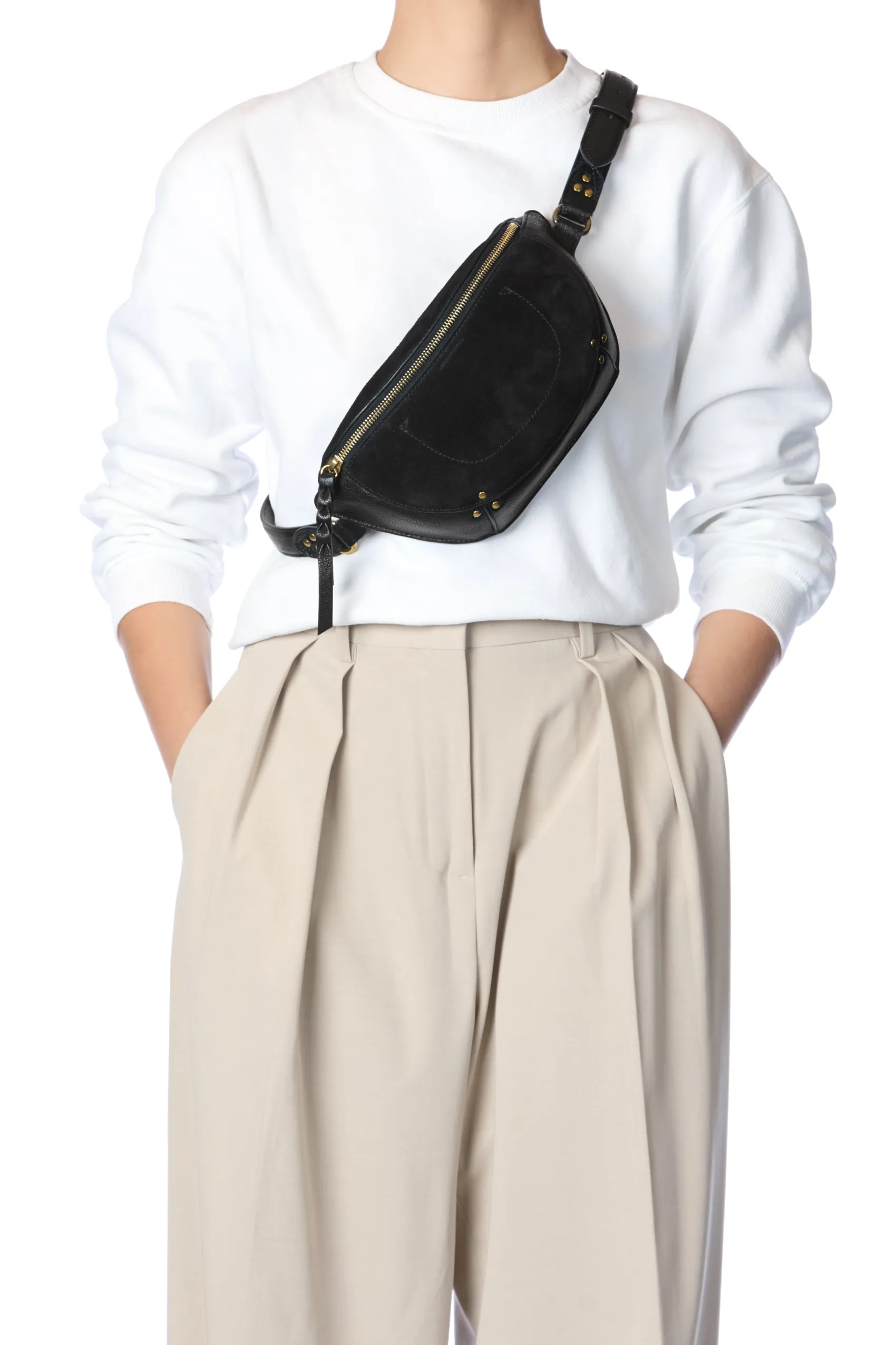 Jérôme Dreyfuss Lino banane NoirSplitSuede Fashion