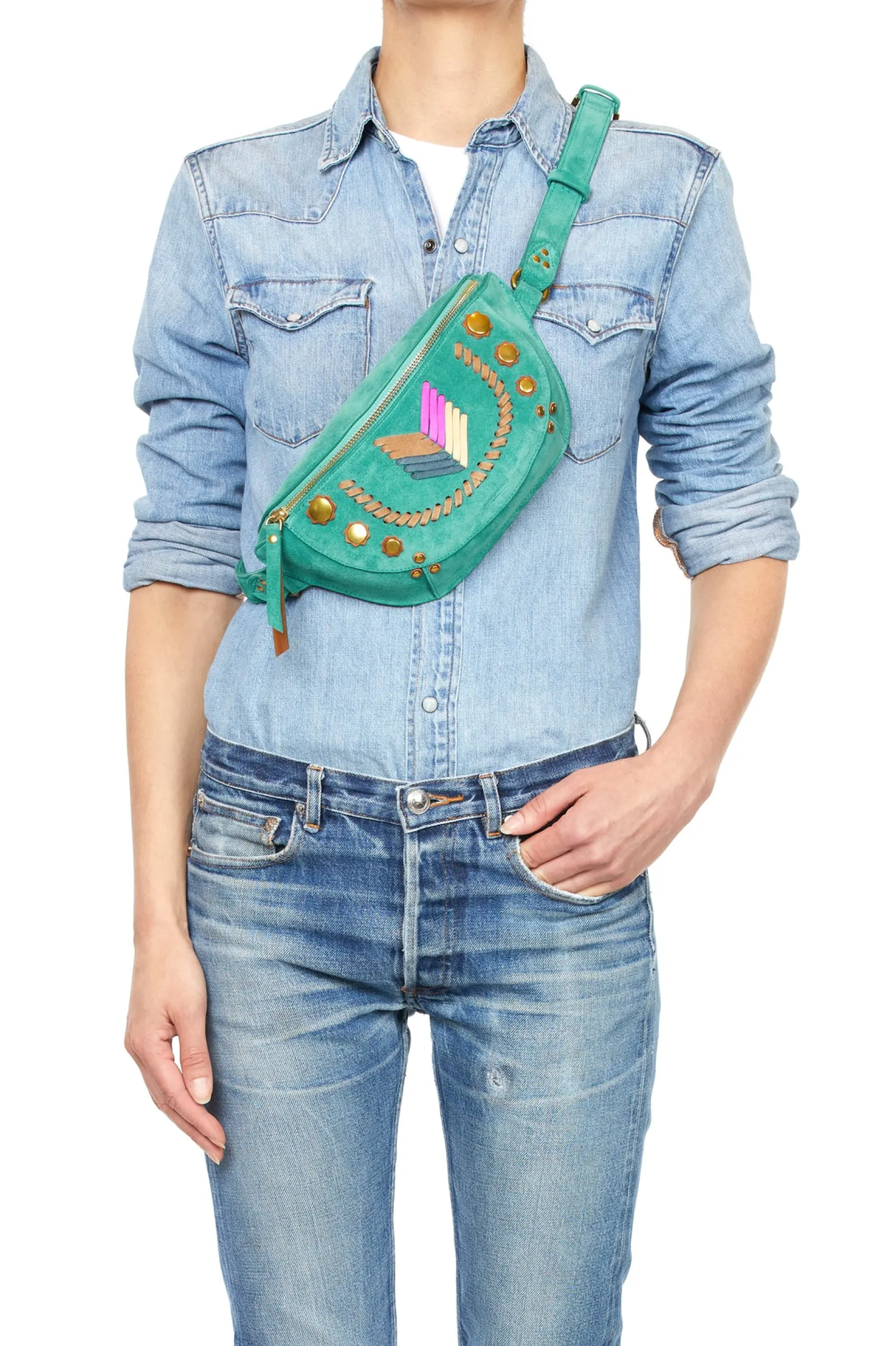 Jérôme Dreyfuss Lino banane GauchoCactusSplitSuede Online