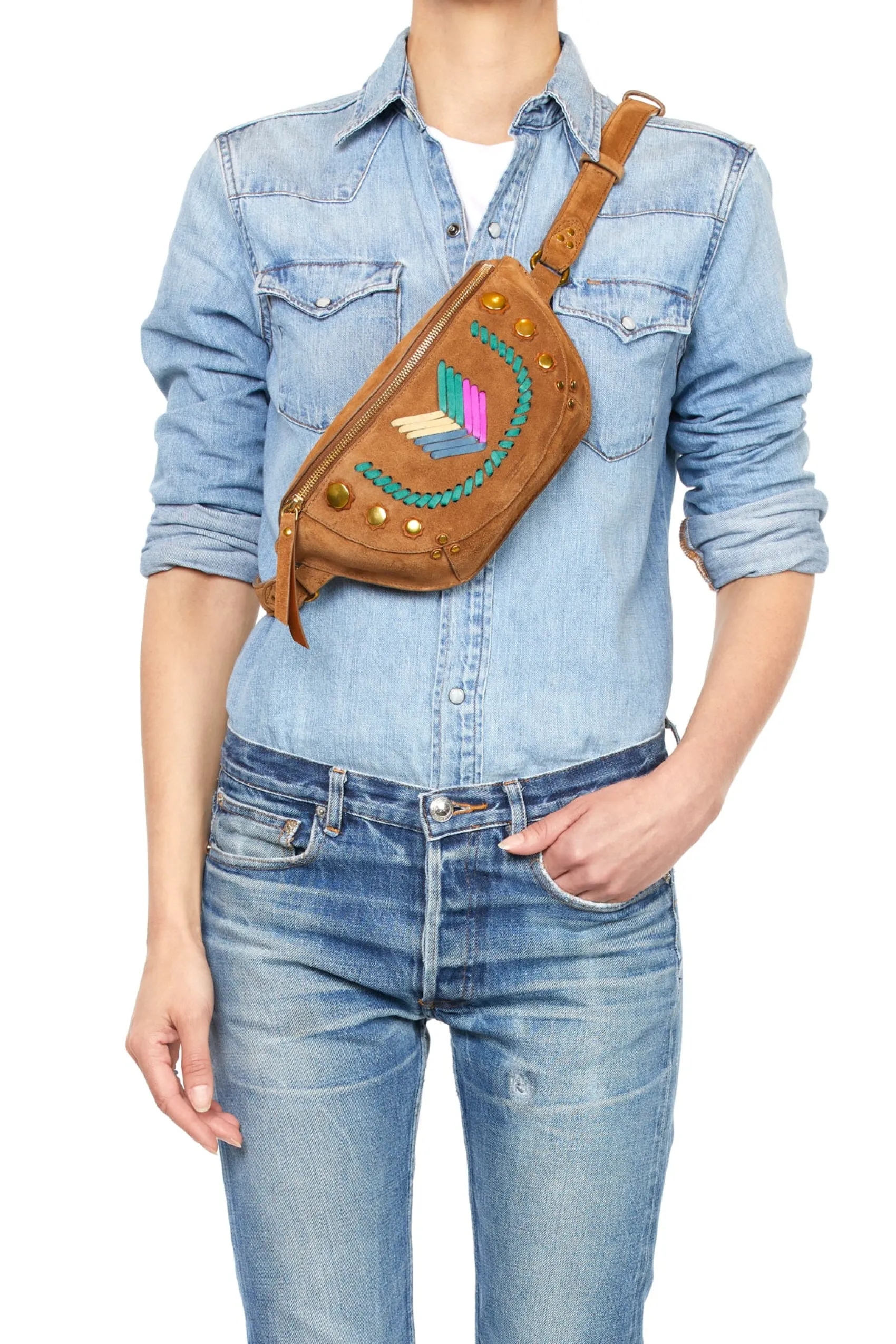 Jérôme Dreyfuss Lino banane GauchoTabacSplitSuede Fashion