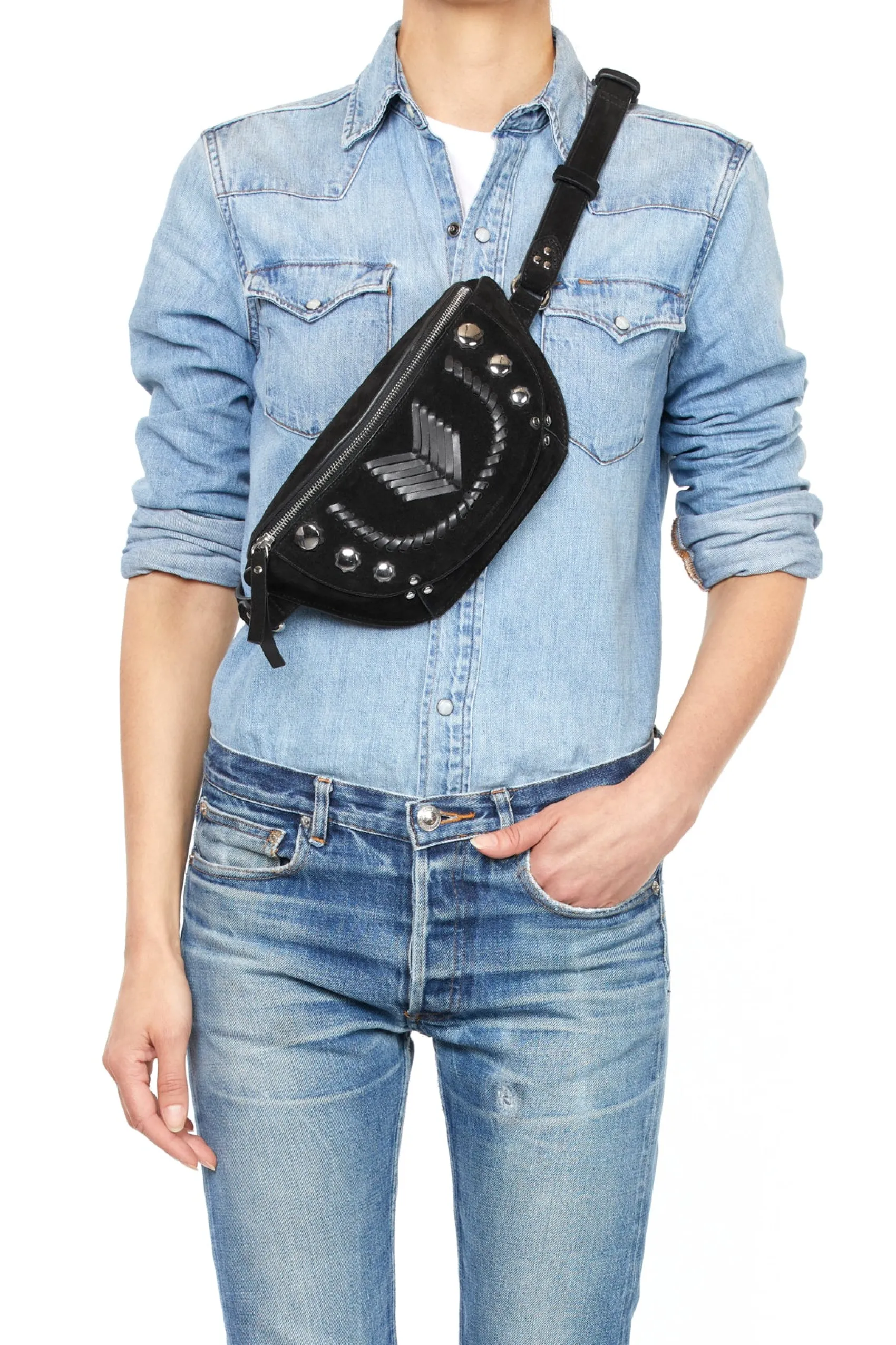 Jérôme Dreyfuss Lino banane GauchoNoirSplitSuede Cheap