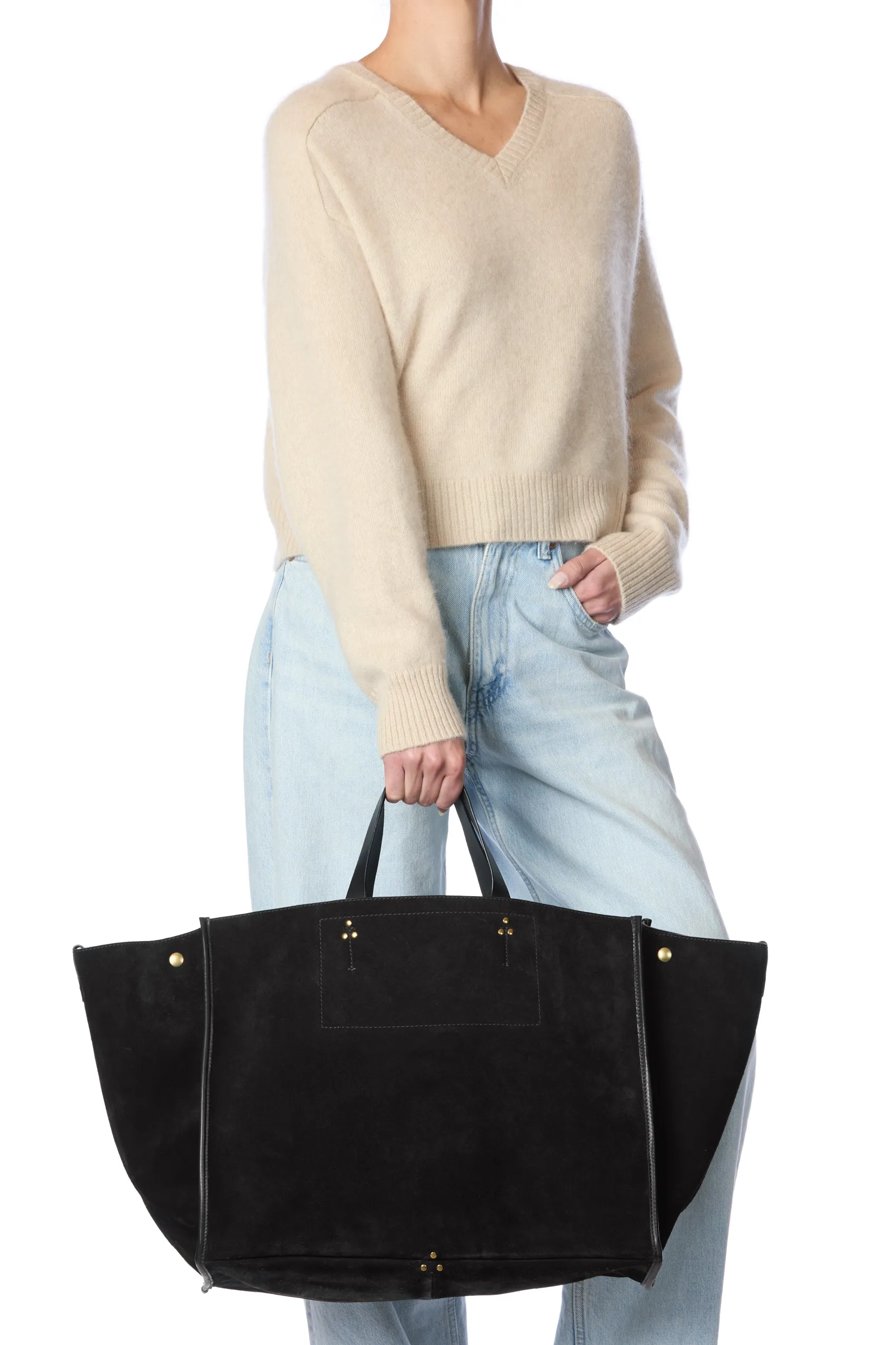 Jérôme Dreyfuss Léon L NoirSplitSuede Outlet