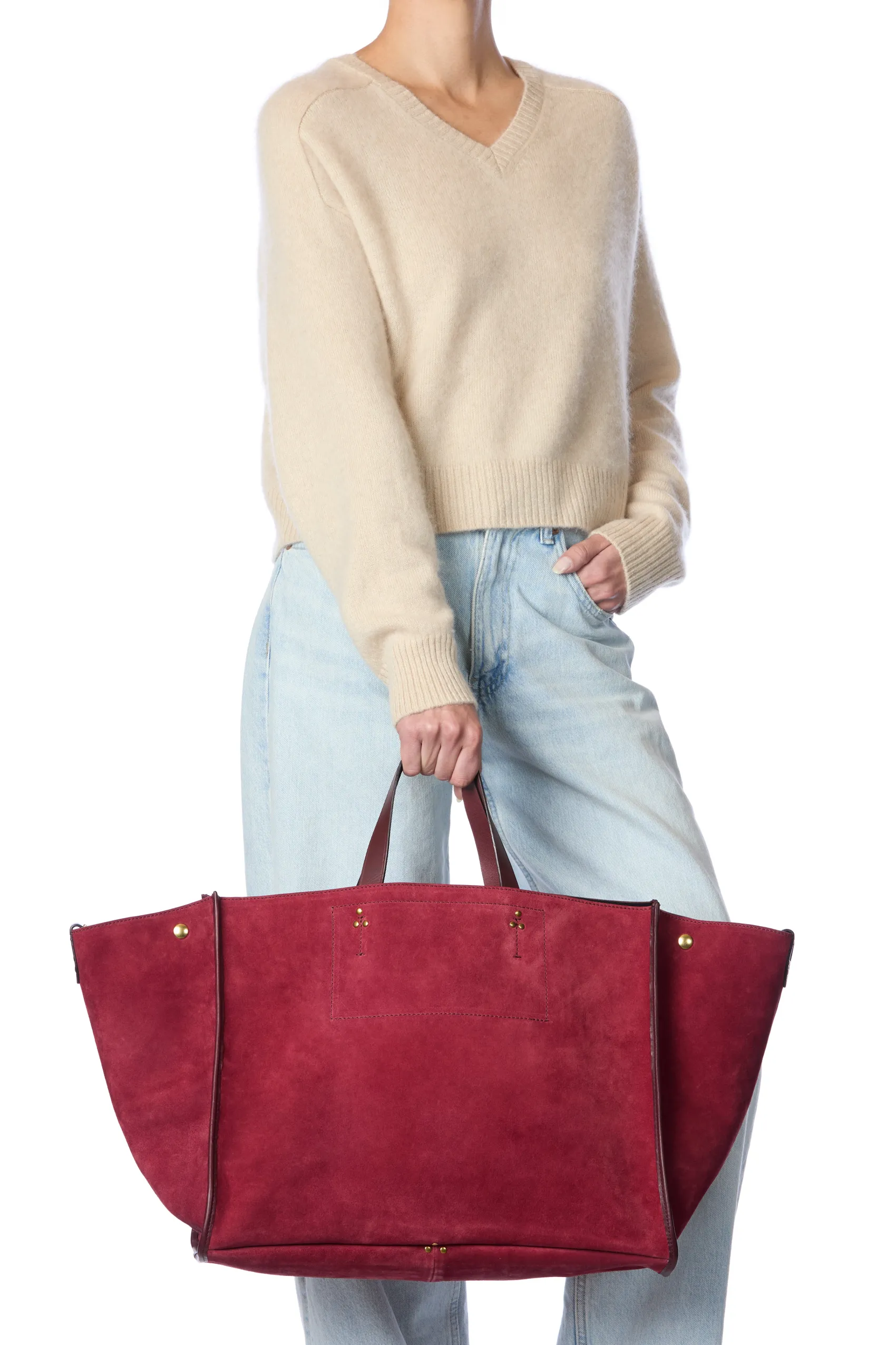 Jérôme Dreyfuss Léon L BurgundySplitSuede Store