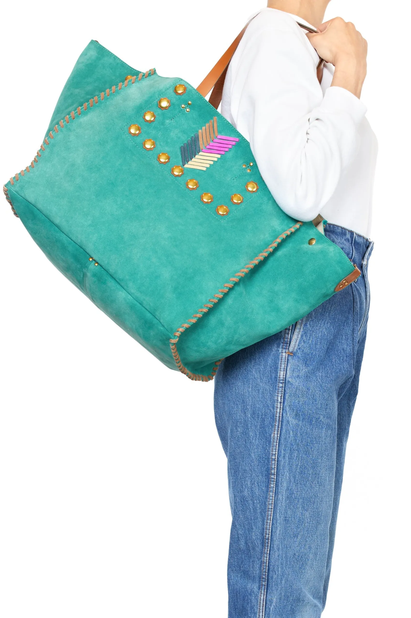 Jérôme Dreyfuss Léon L GauchoCactusSplitSuede Best Sale