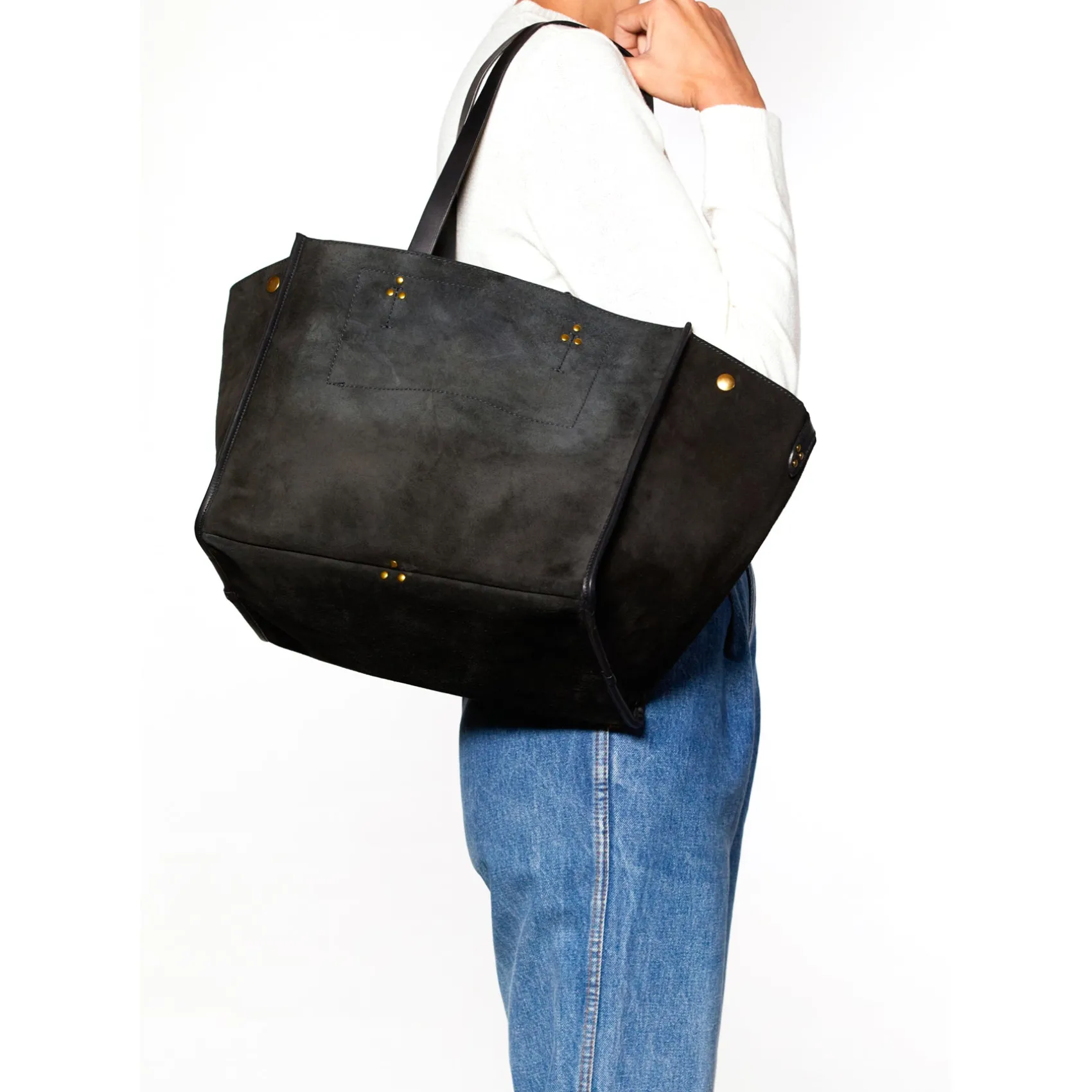 Jérôme Dreyfuss Léon M NoirSplitSuede New