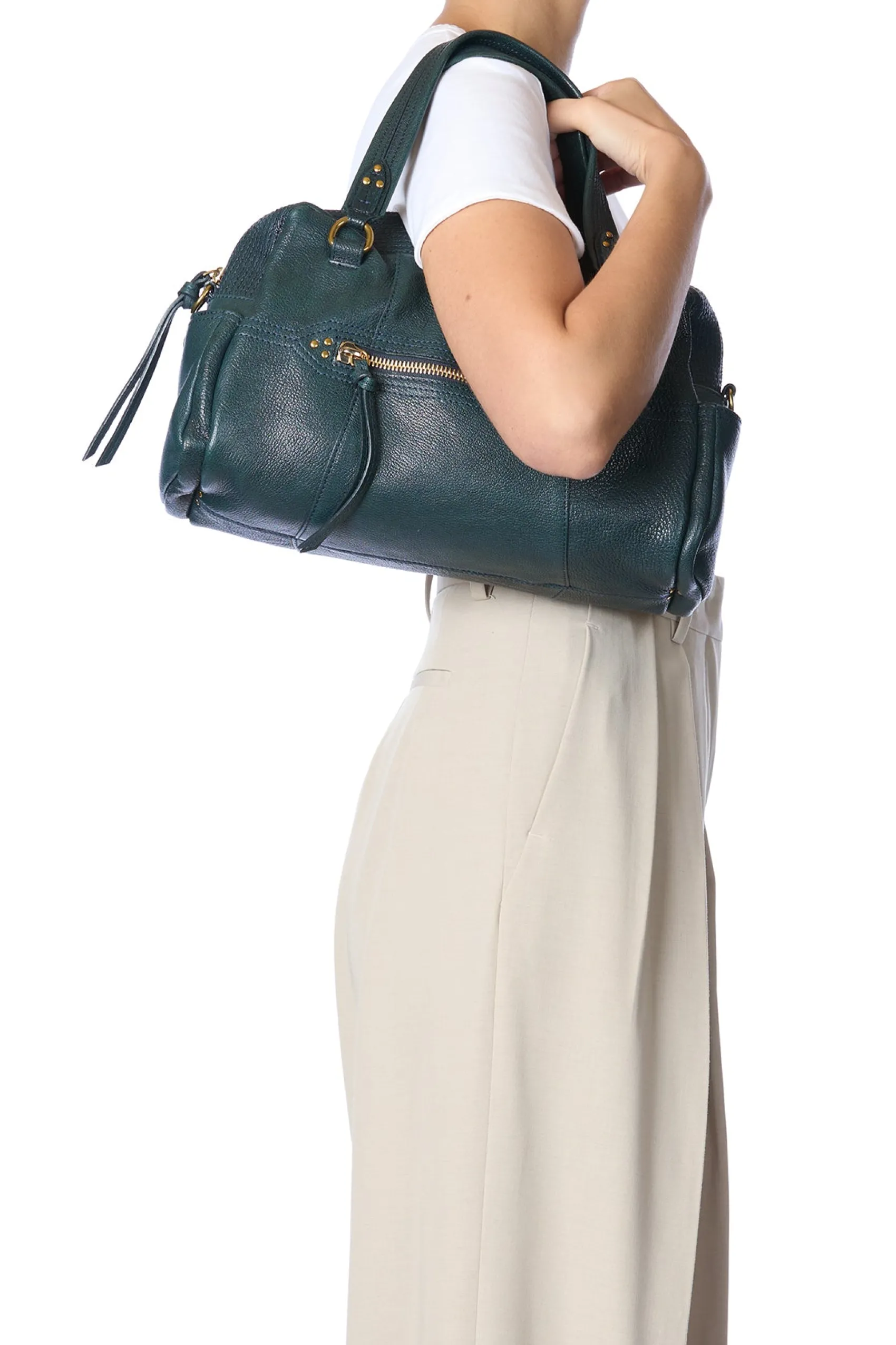 Jérôme Dreyfuss Lucky Bowling PetrolGoatskin Best Sale