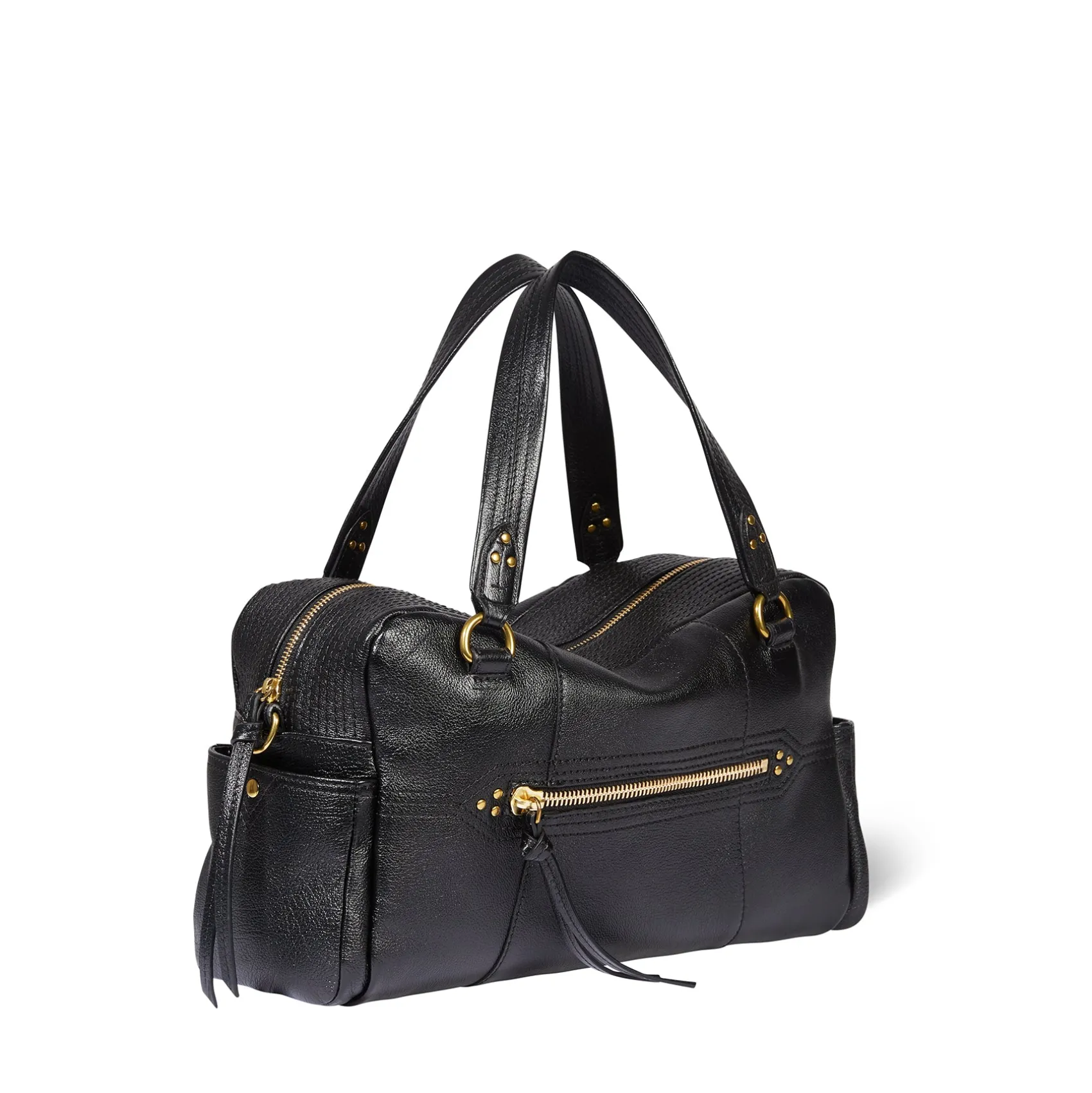 Jérôme Dreyfuss Lucky Bowling NoirBrassBuffaloskin Best Sale