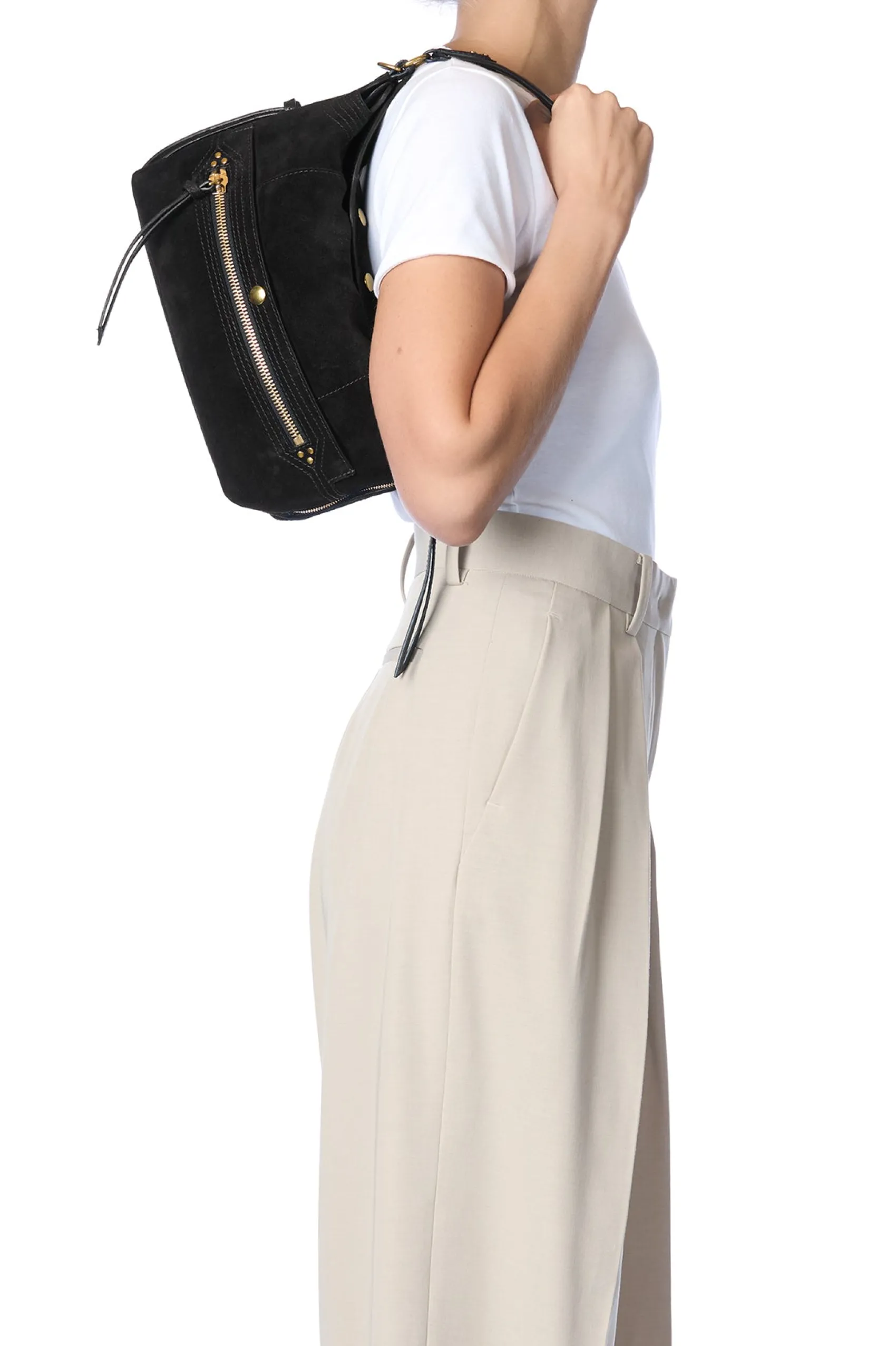 Jérôme Dreyfuss Lucky Hobo NoirSplitSuede Outlet