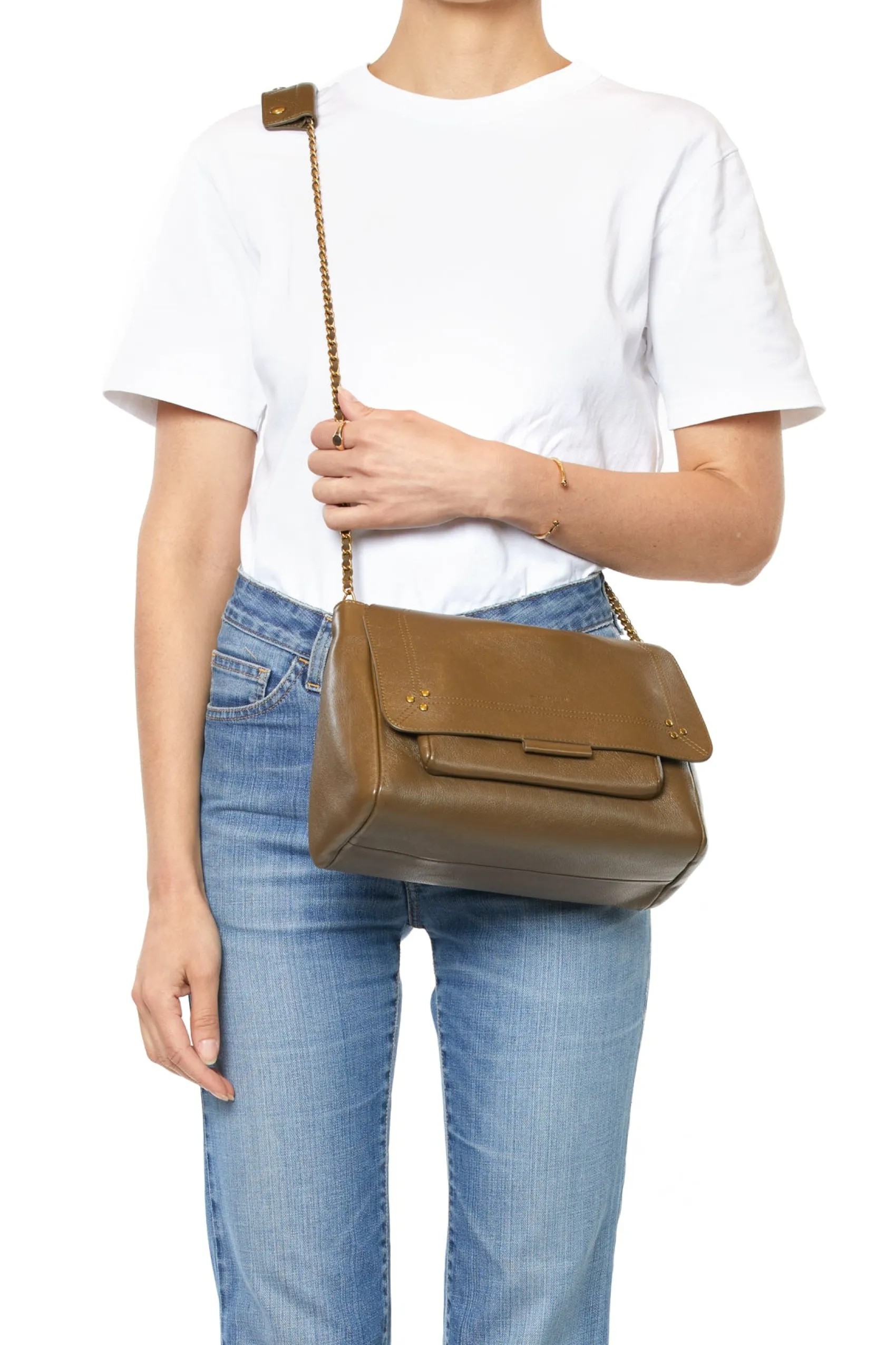 Jérôme Dreyfuss Lulu L KakiBuffaloskin Fashion