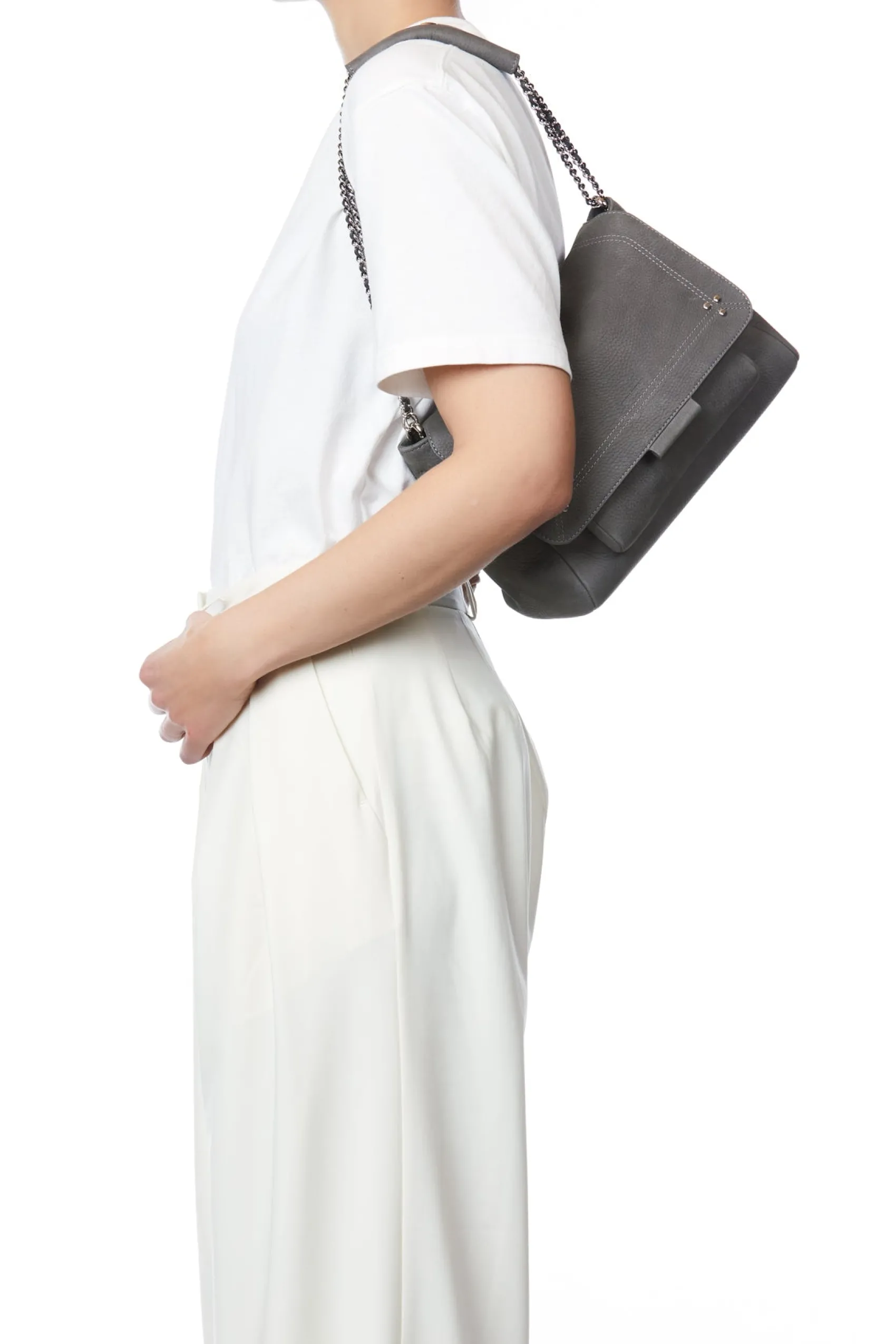 Jérôme Dreyfuss Lulu L AnthraciteCalfskin Discount