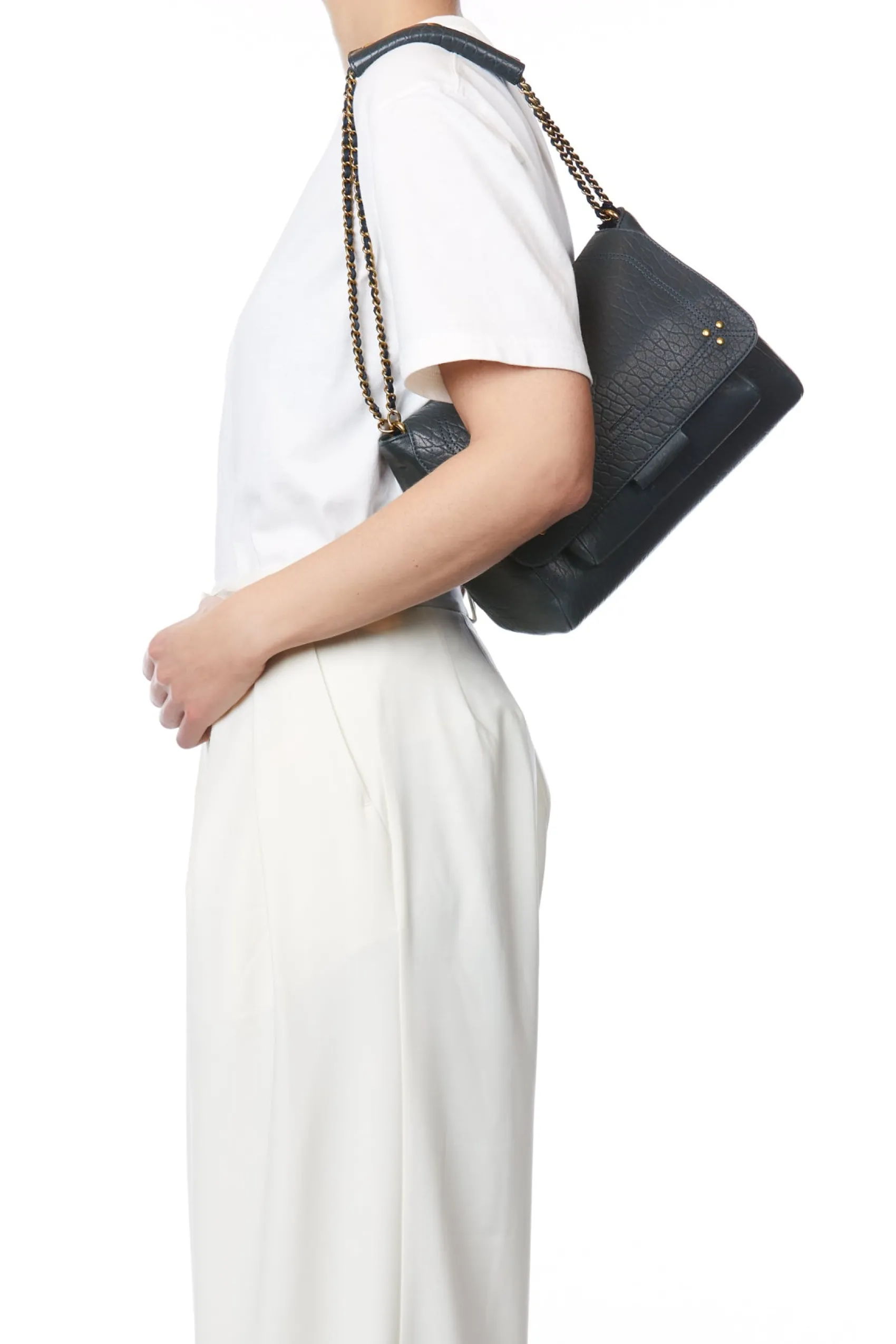 Jérôme Dreyfuss Lulu L BubblePetrolLambskin Cheap