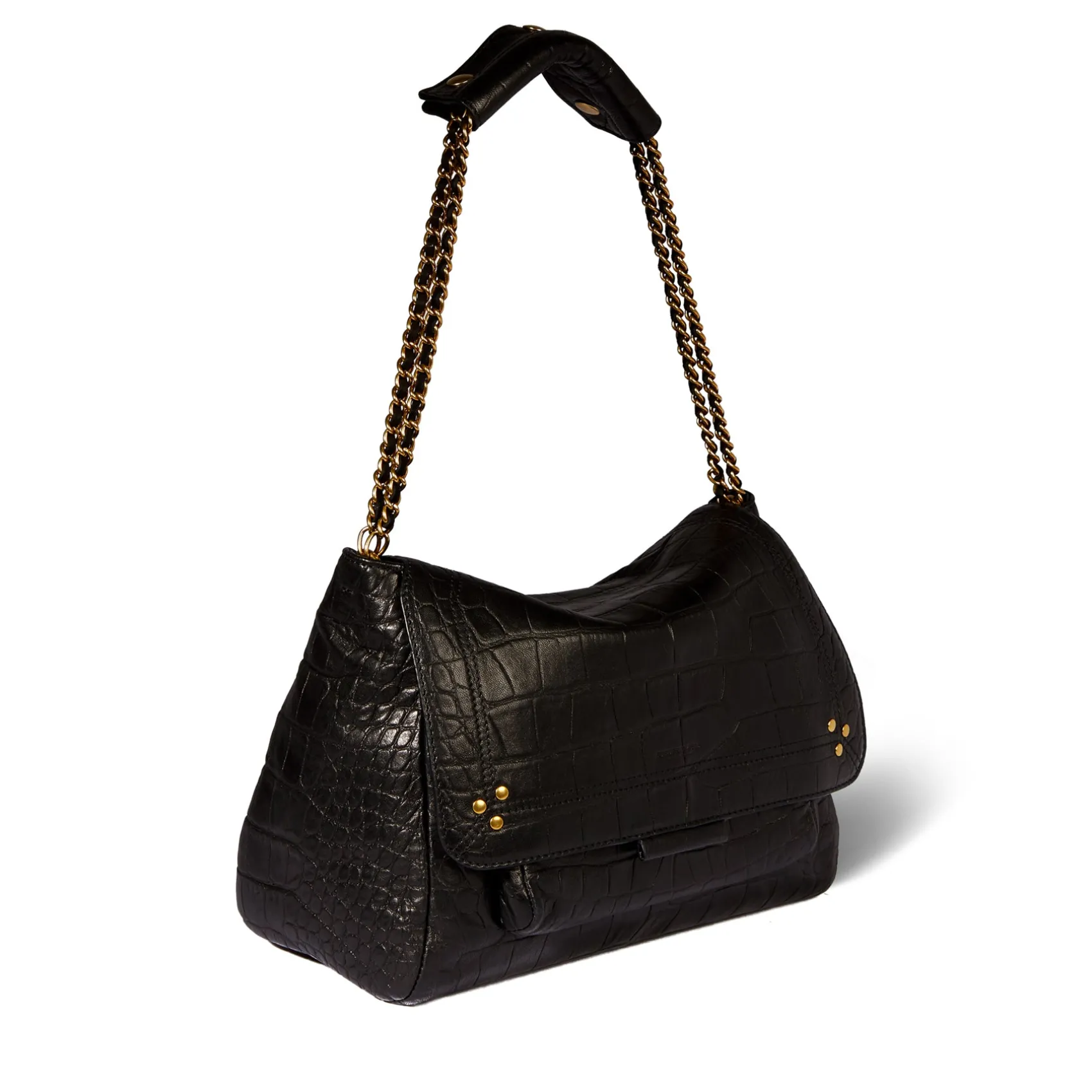 Jérôme Dreyfuss Lulu L CrocoNoirCowskin Shop