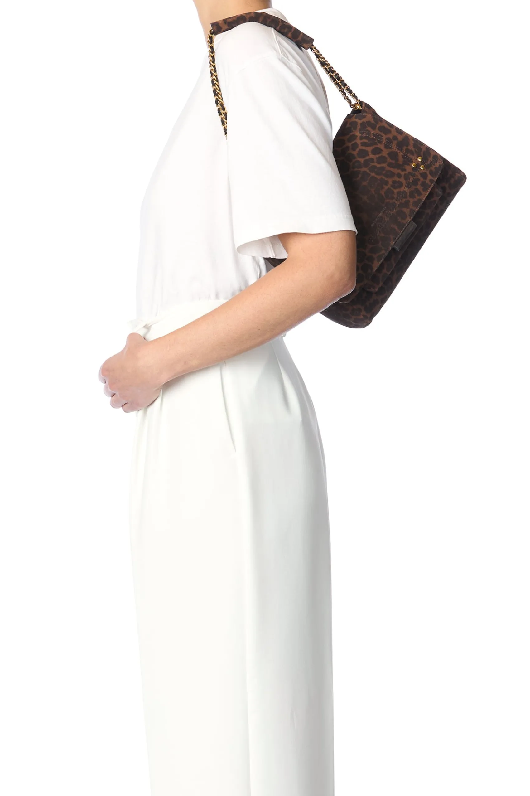 Jérôme Dreyfuss Lulu M ImpriméLéopardNaturelSplitSuede Cheap