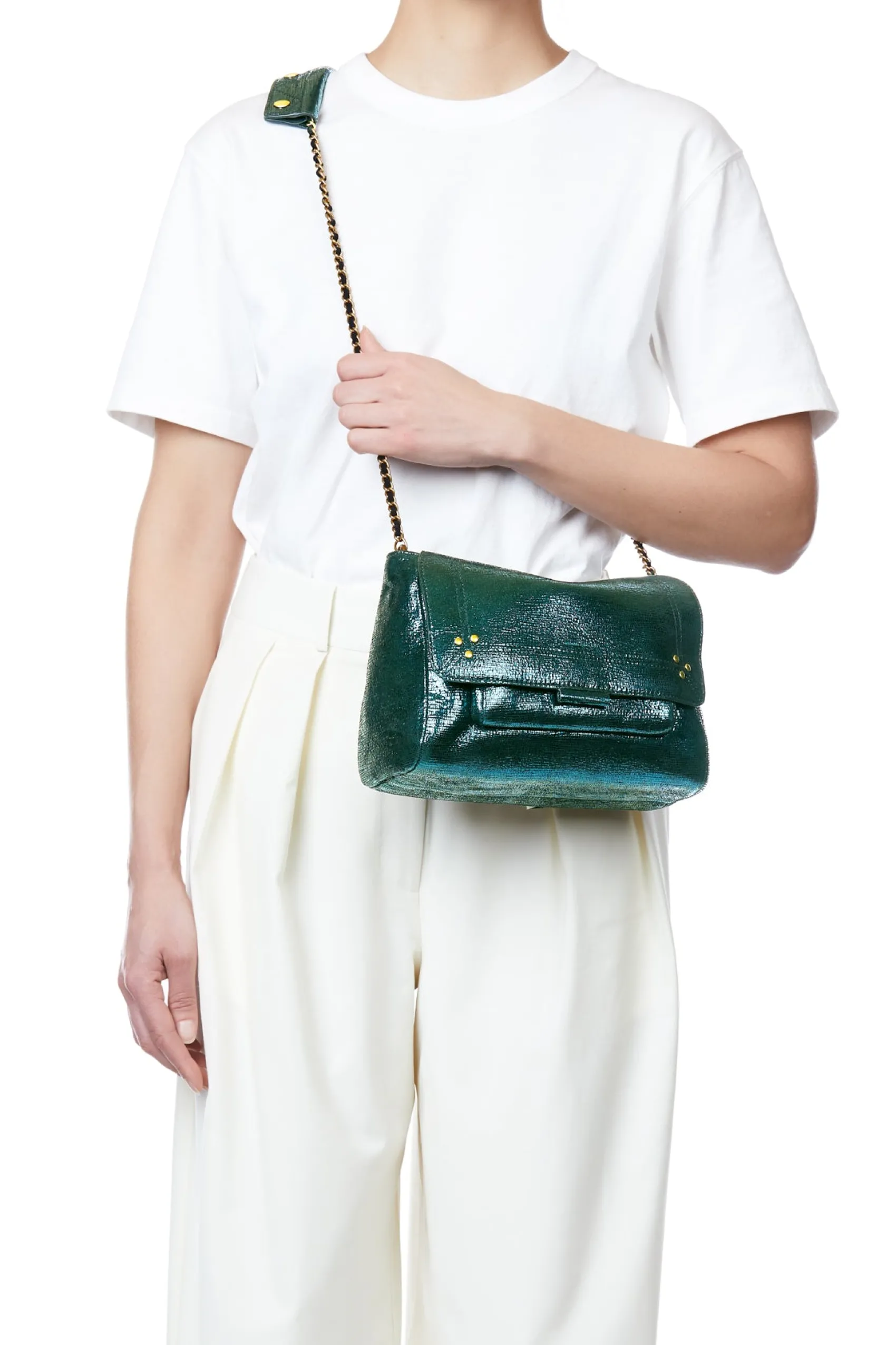 Jérôme Dreyfuss Lulu M LaméVertGoatskin Sale