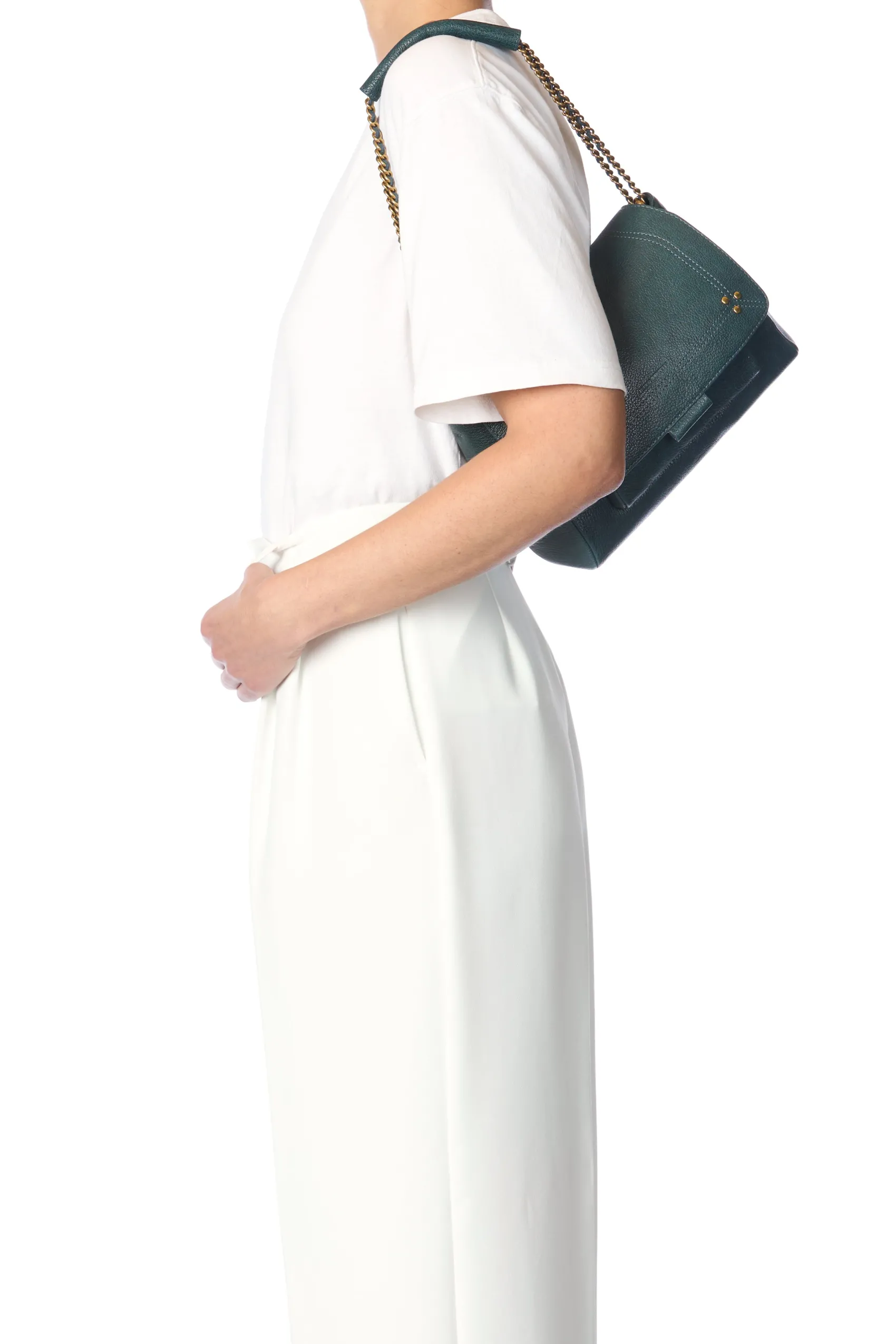 Jérôme Dreyfuss Lulu M PetrolGoatskin New