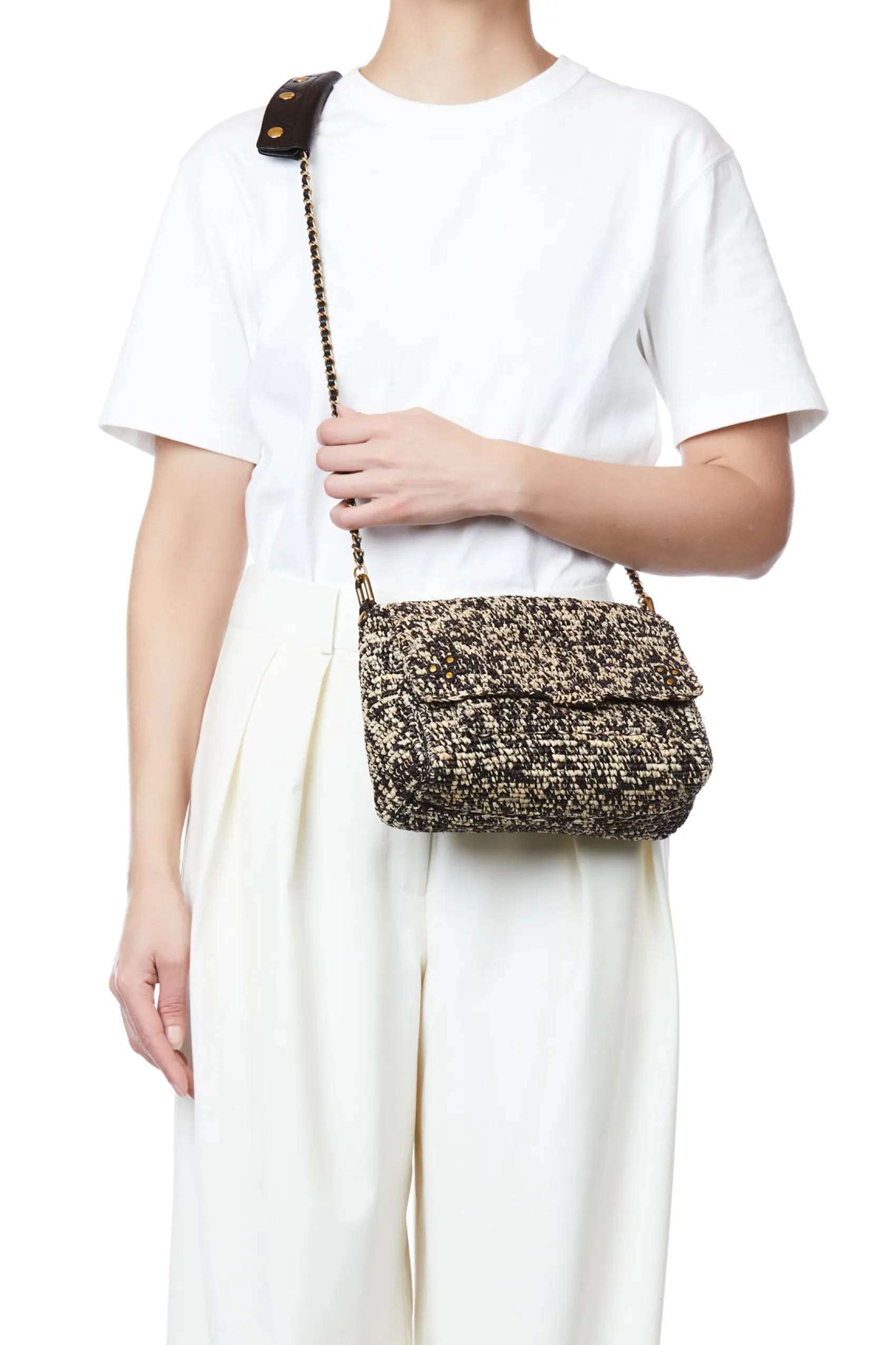 Jérôme Dreyfuss Lulu M RaphiaNoirRaphia Discount