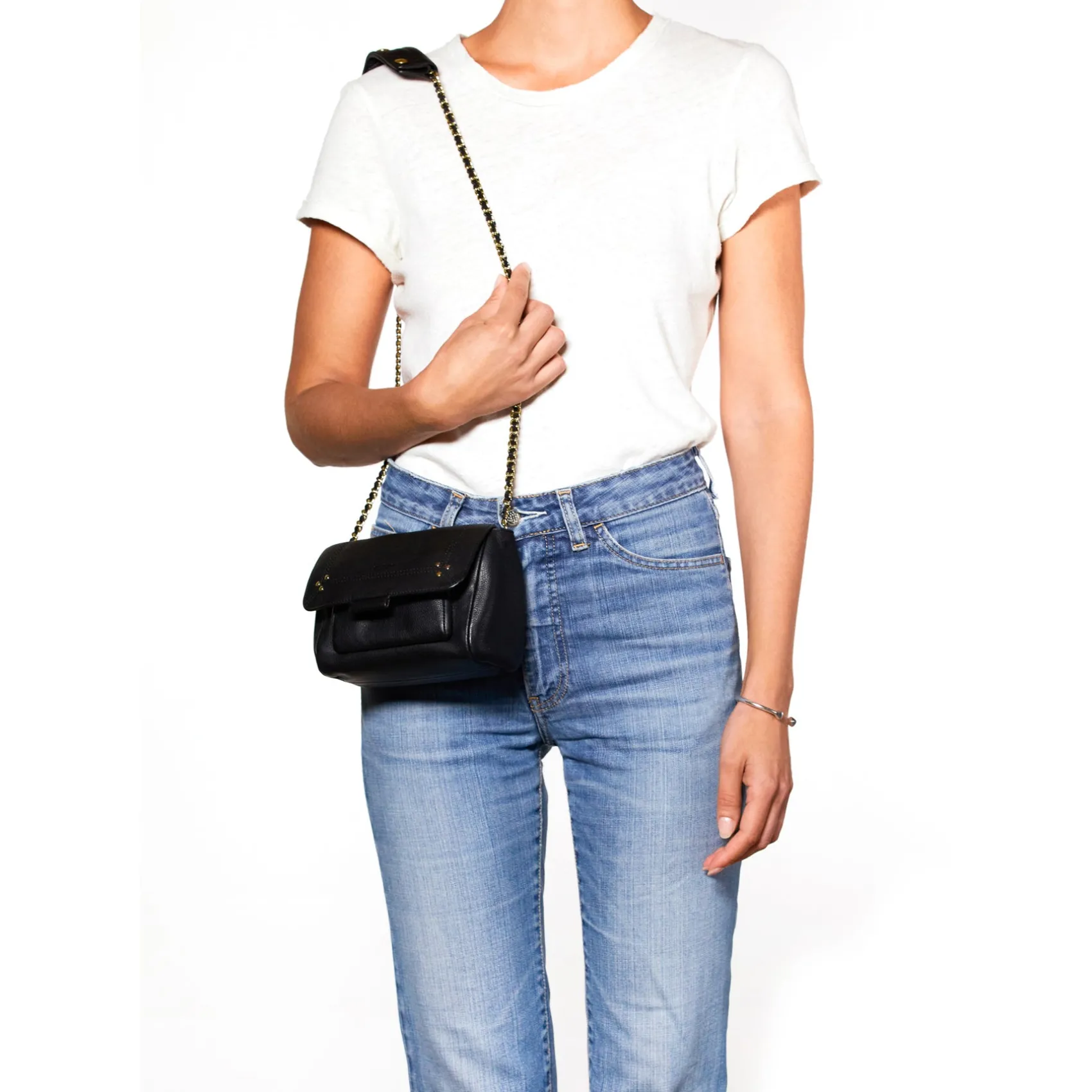 Jérôme Dreyfuss Lulu S NoirBrassCalfskin Discount