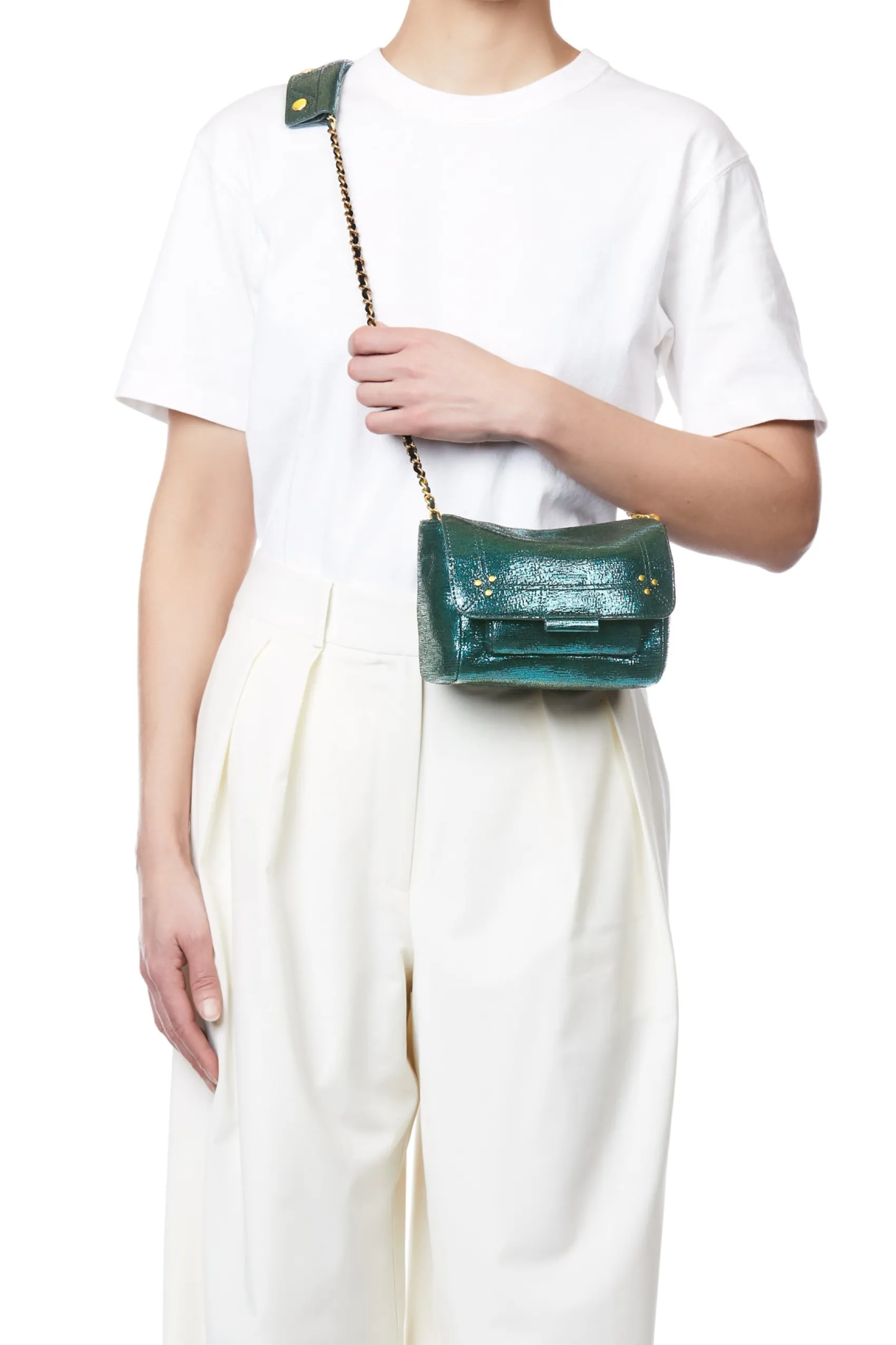 Jérôme Dreyfuss Lulu S LaméVertGoatskin Best