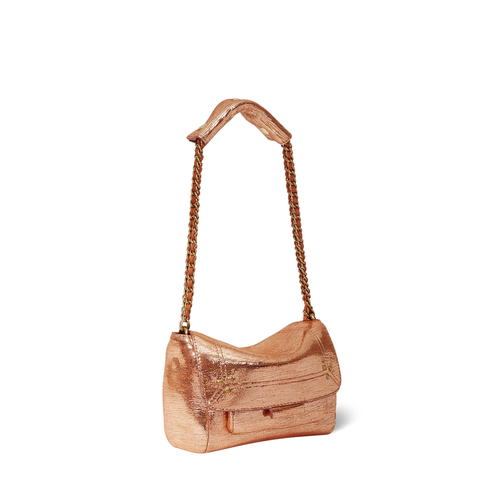 Jérôme Dreyfuss Lulu S LaméRoseGoldGoatskin Cheap