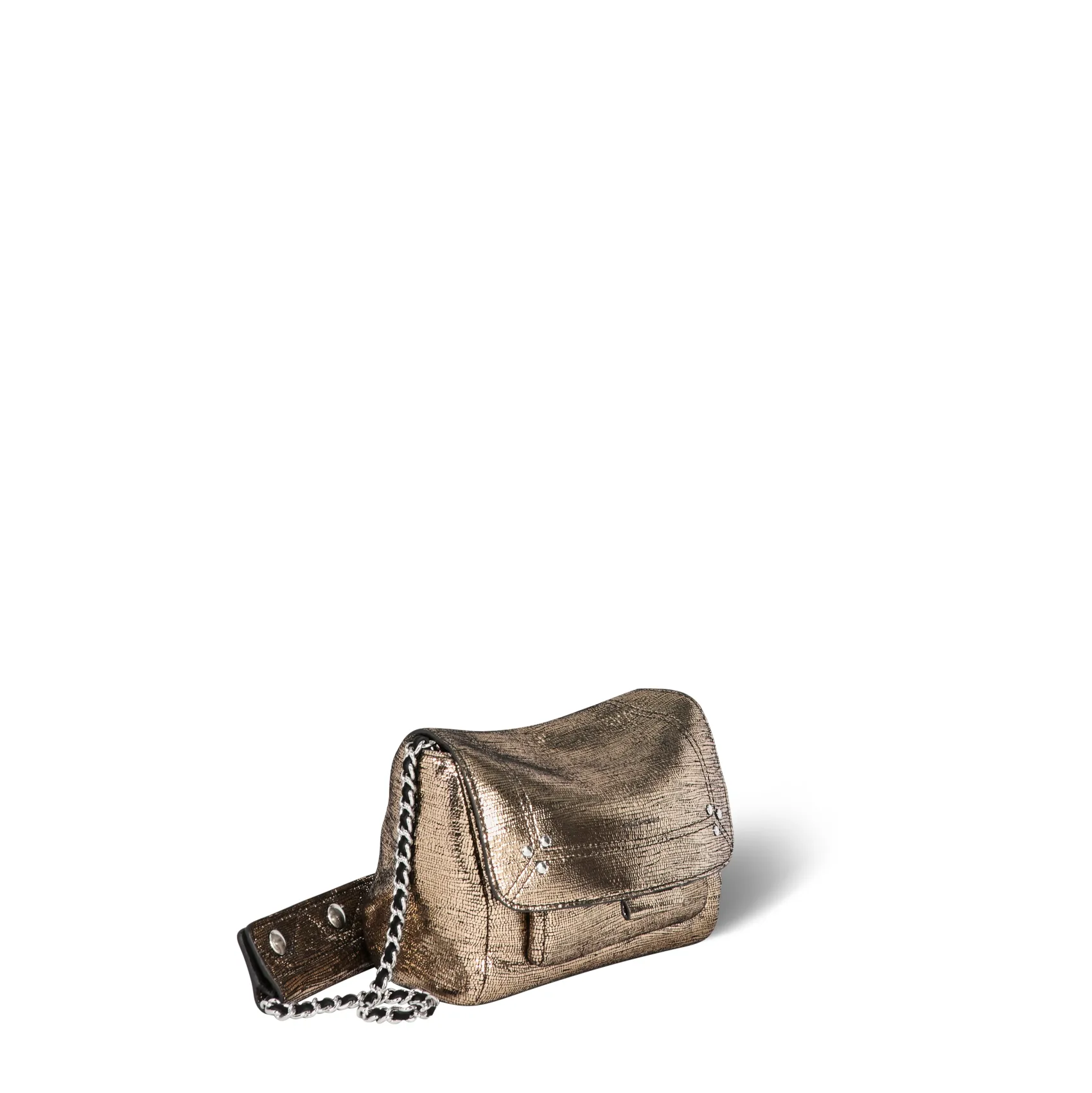 Jérôme Dreyfuss Lulu S LaméChampagneGoatskin Outlet