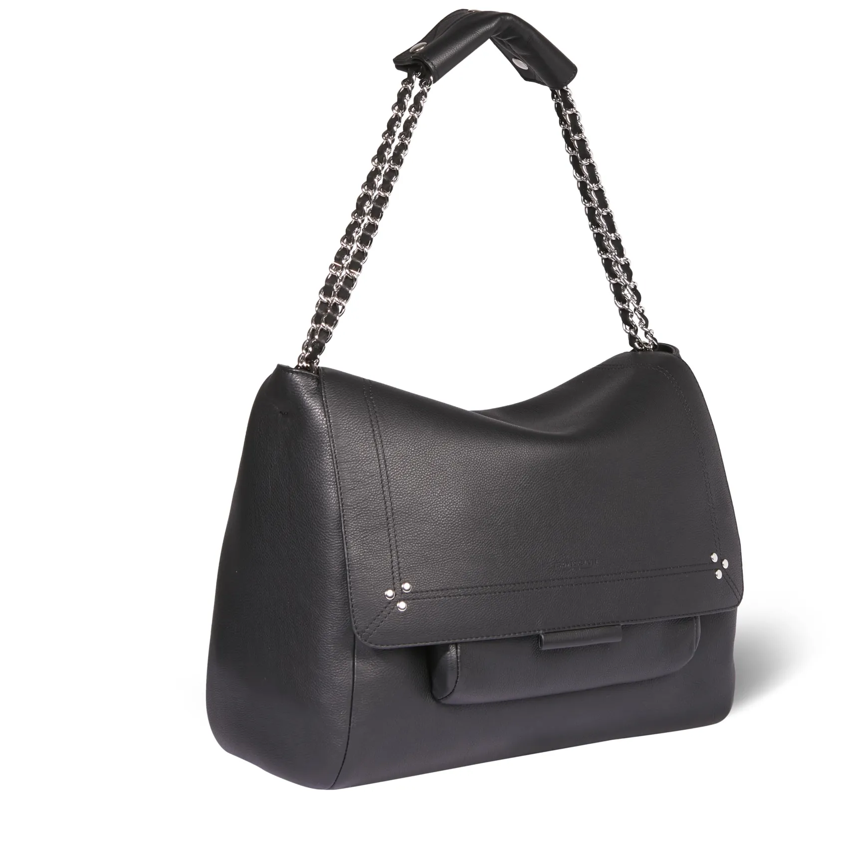 Jérôme Dreyfuss Lulu XL NoirSilverCalfskin Hot