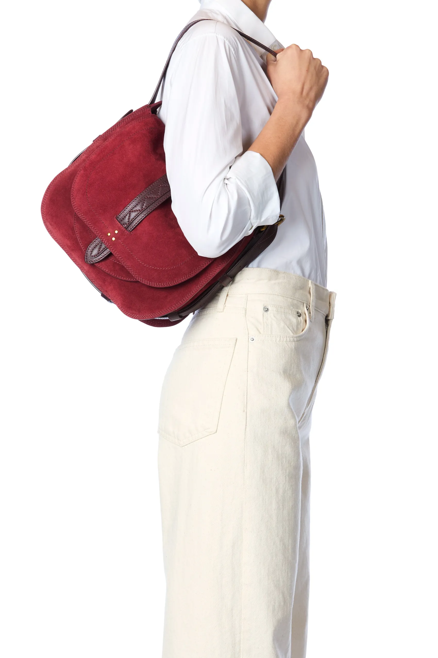 Jérôme Dreyfuss Mario BurgundySplitSuede Clearance