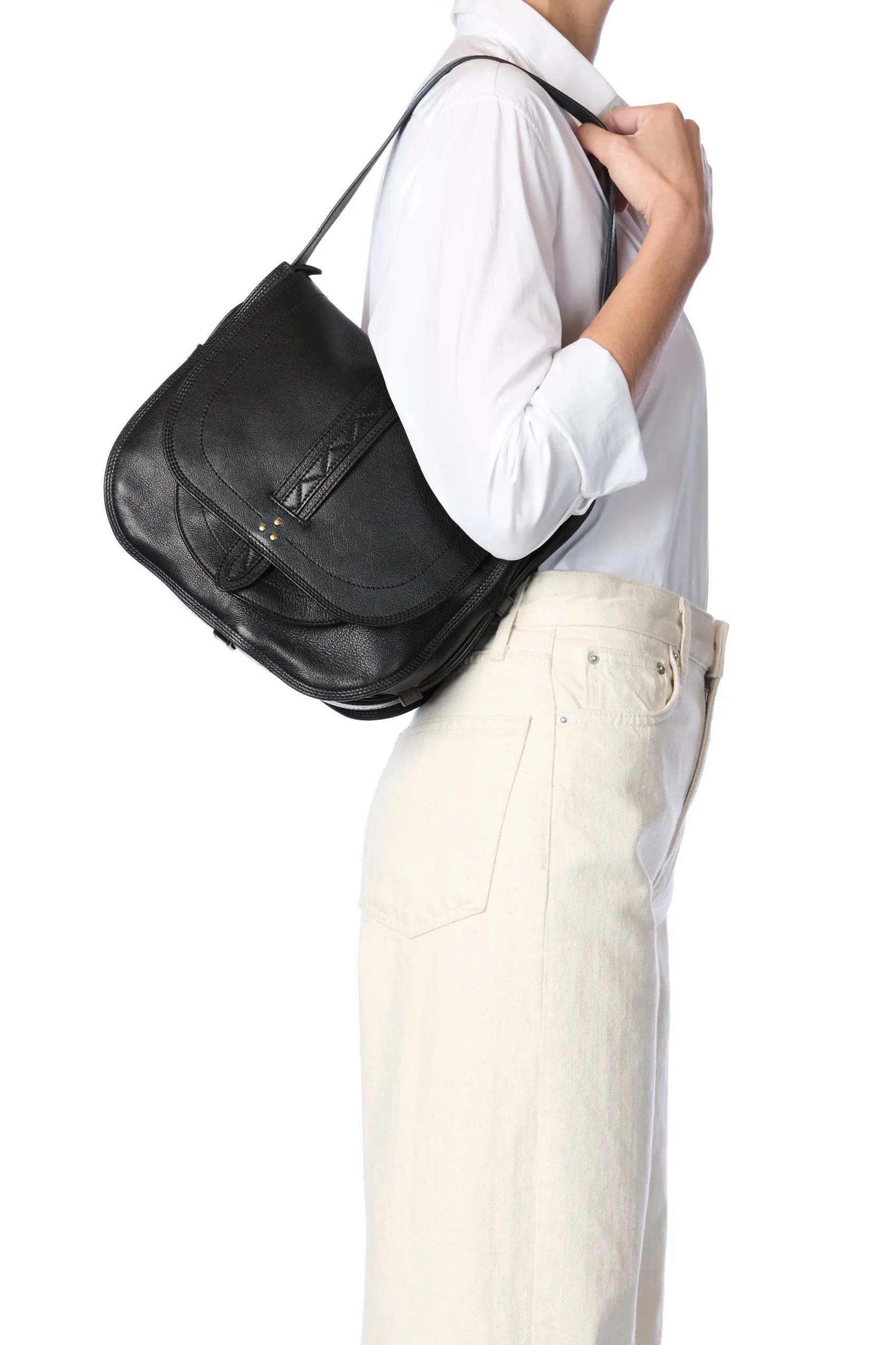 Jérôme Dreyfuss Mario NoirBrassBuffaloskin Sale