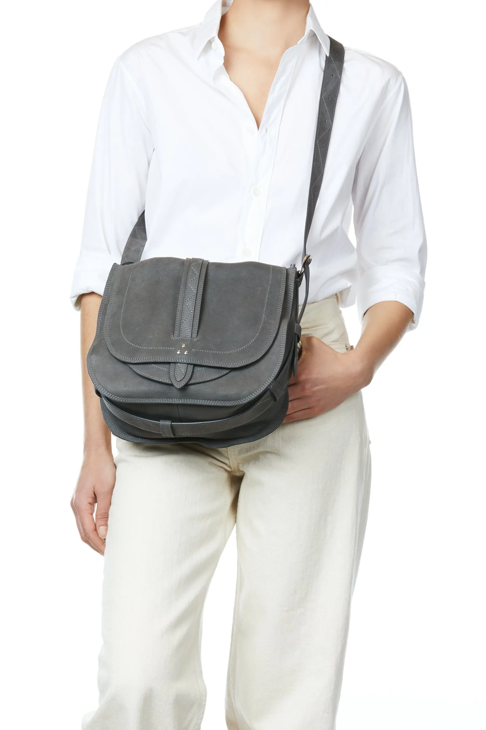 Jérôme Dreyfuss Mario AnthraciteCalfskin Shop