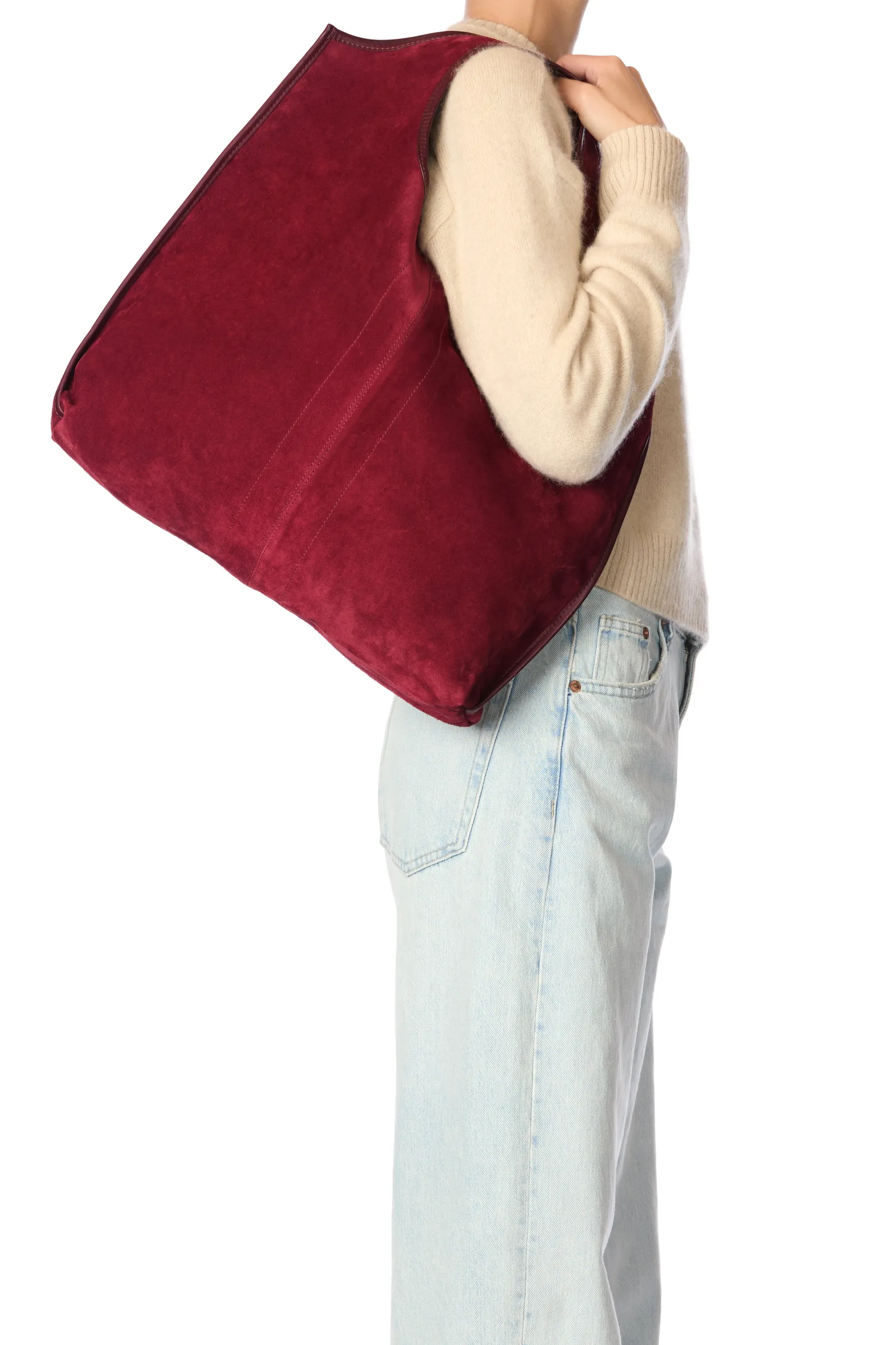 Jérôme Dreyfuss Paco BurgundySplitSuede New